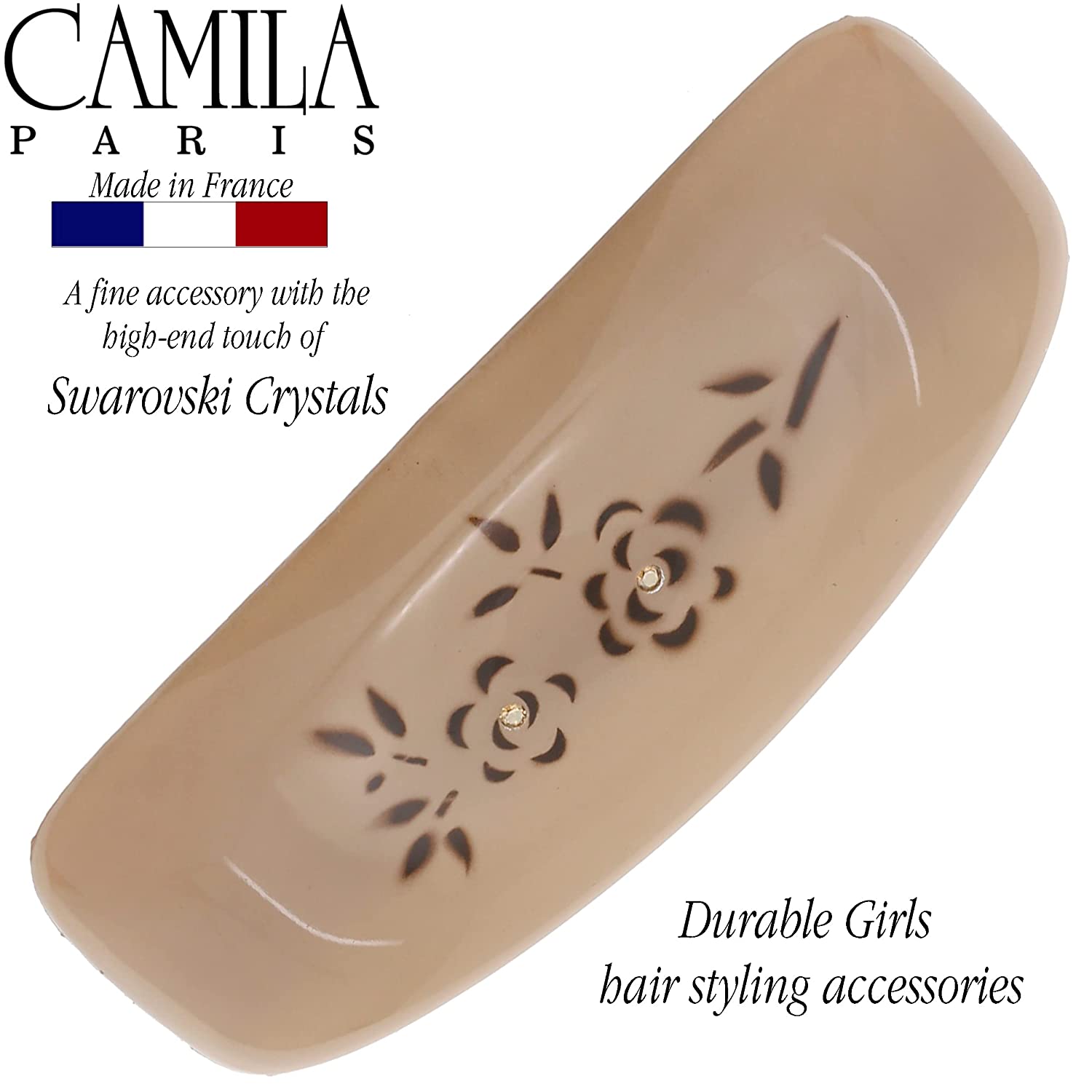 Camila Paris Pink French barrette cellulose acetate