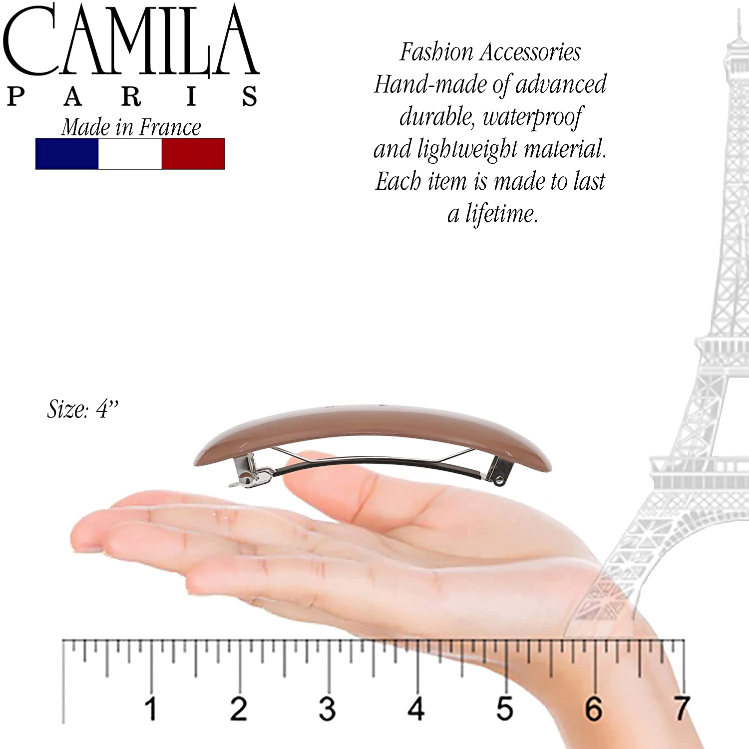 Camila Paris French barrette cellulose acetate