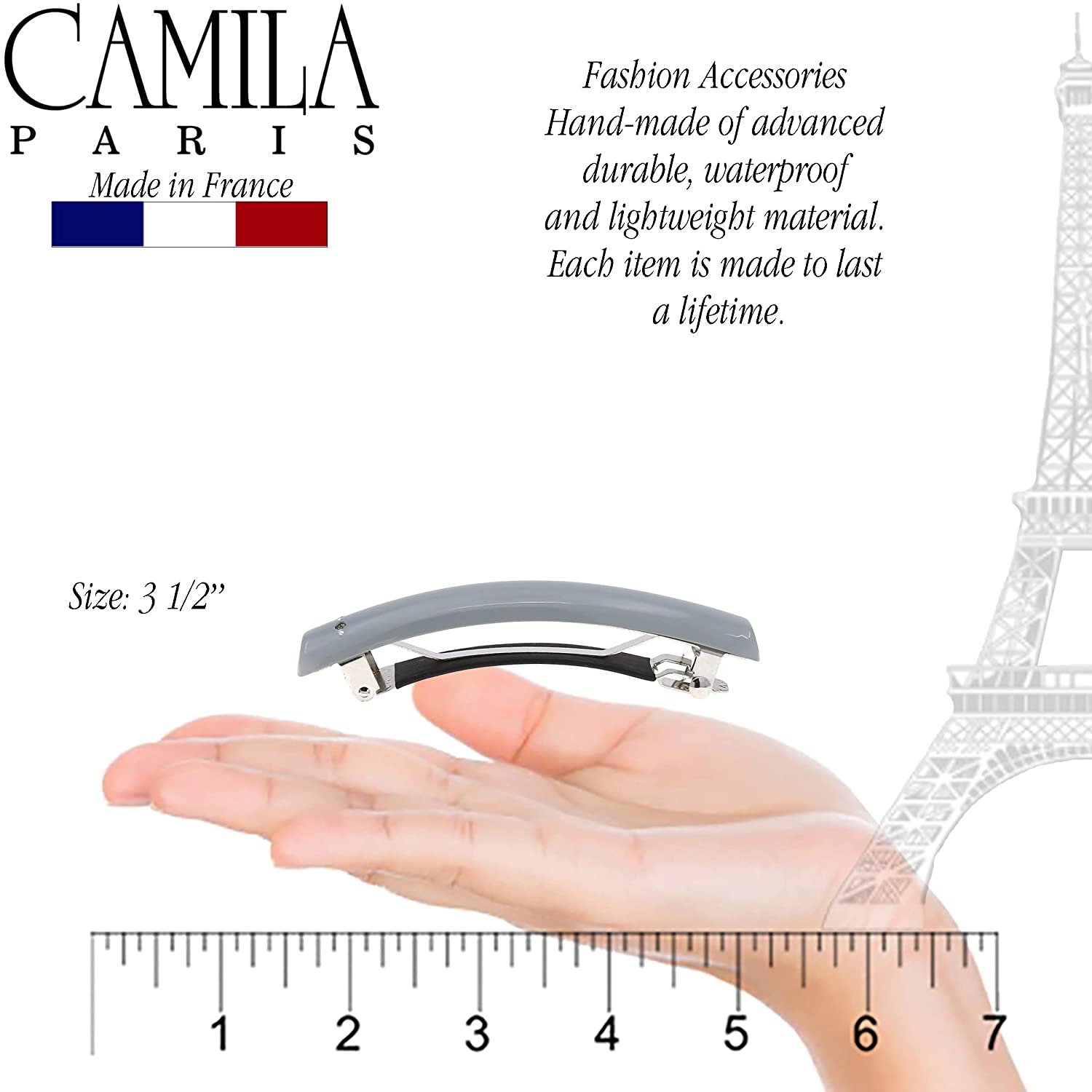 Camila Paris French barrette cellulose acetate