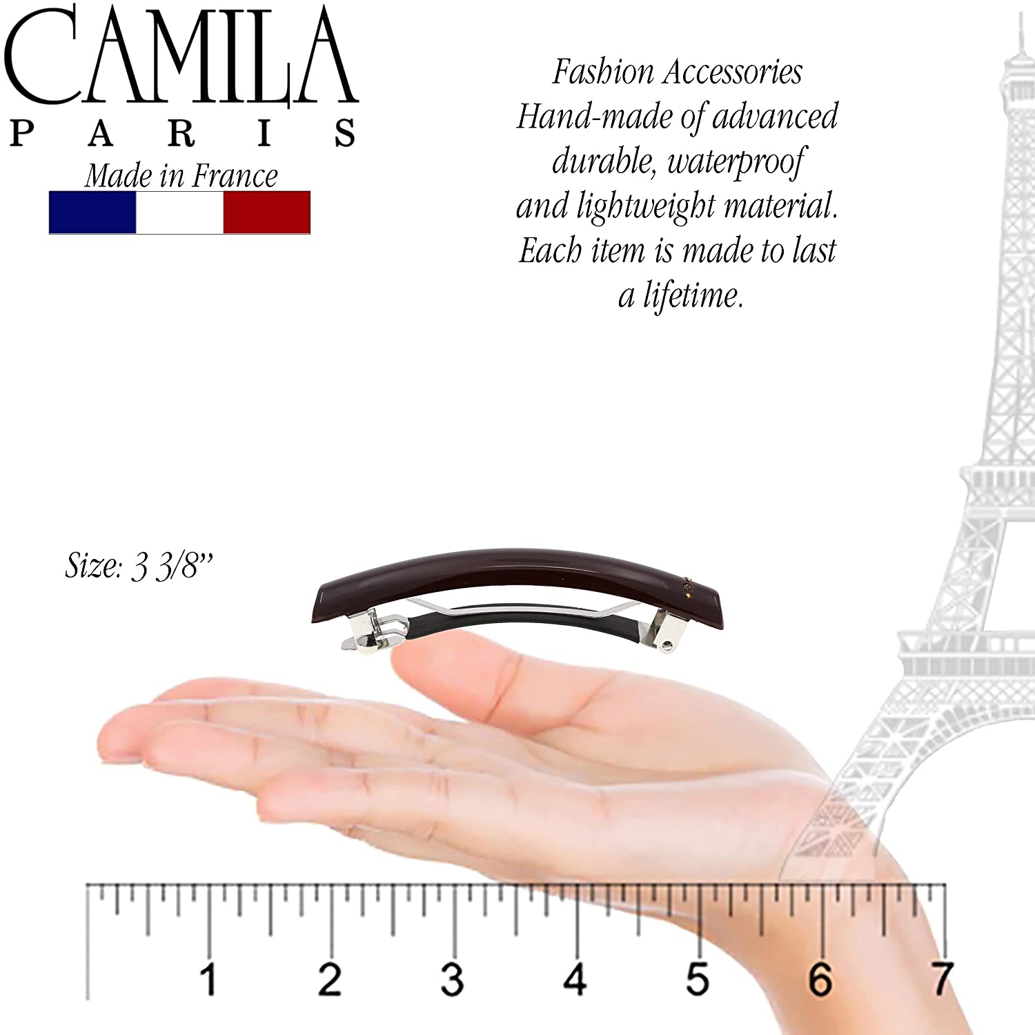 Camila Paris French barrette cellulose acetate