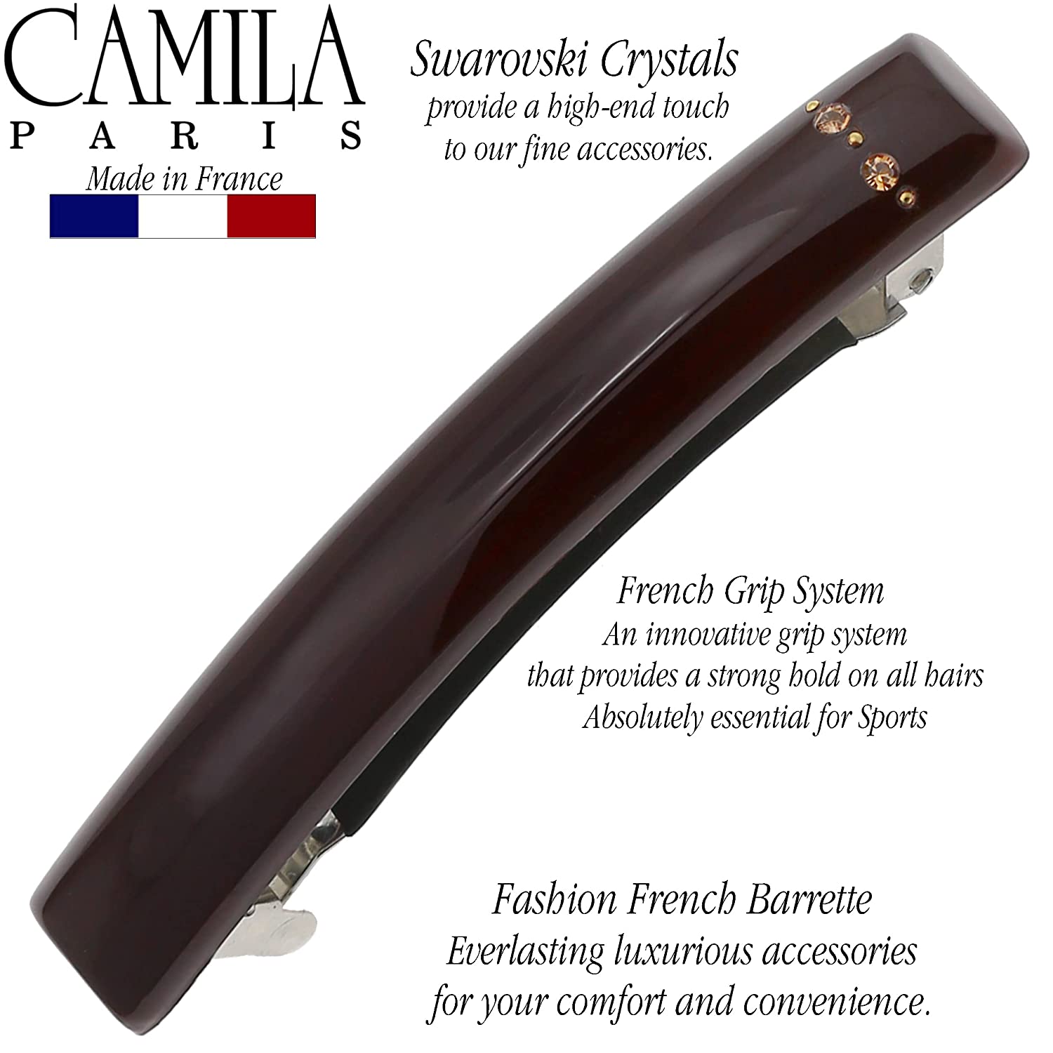 Camila Paris French barrette cellulose acetate