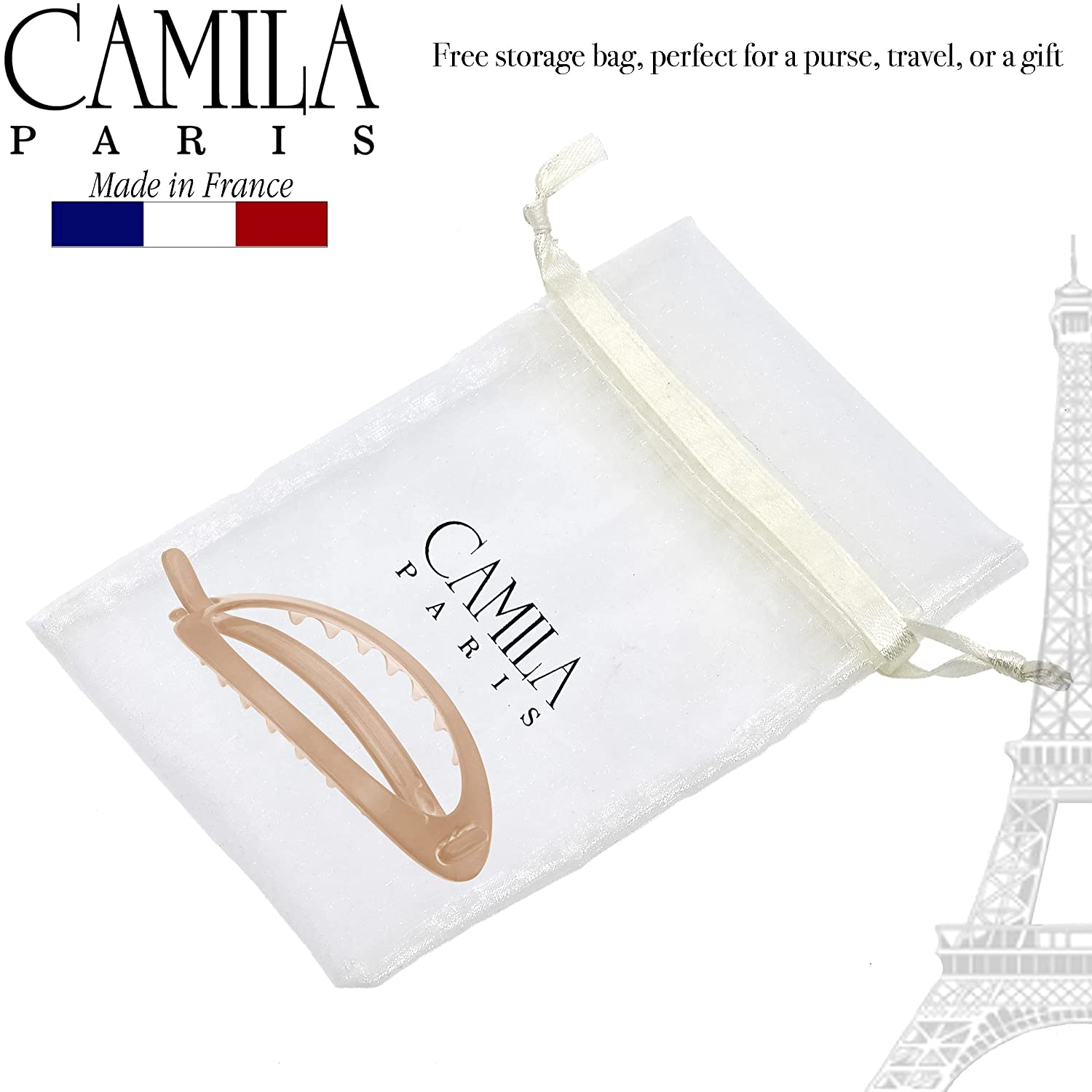 Camila Paris Metal-Free French barrette cellulose acetate