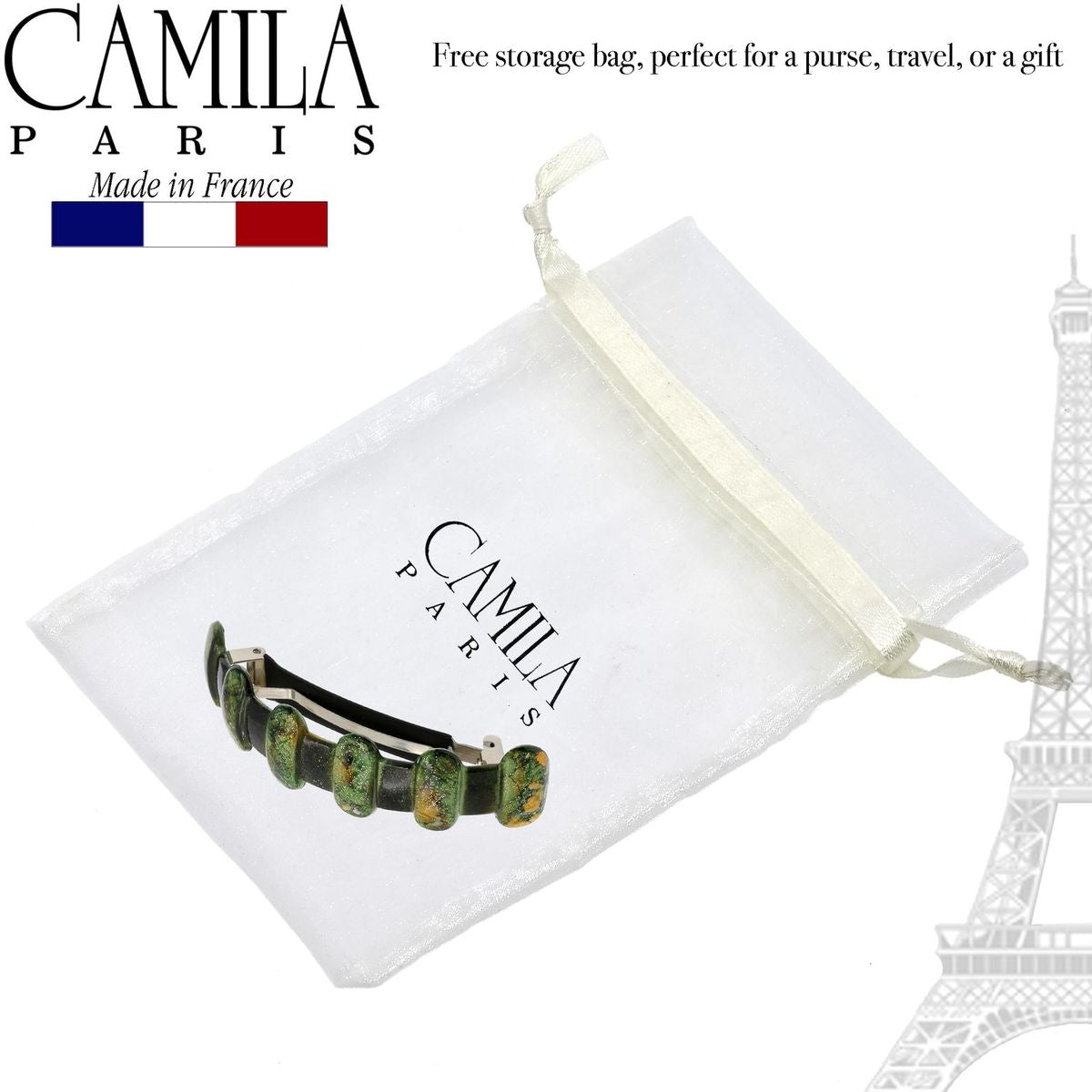 Camila Paris French barrette cellulose acetate