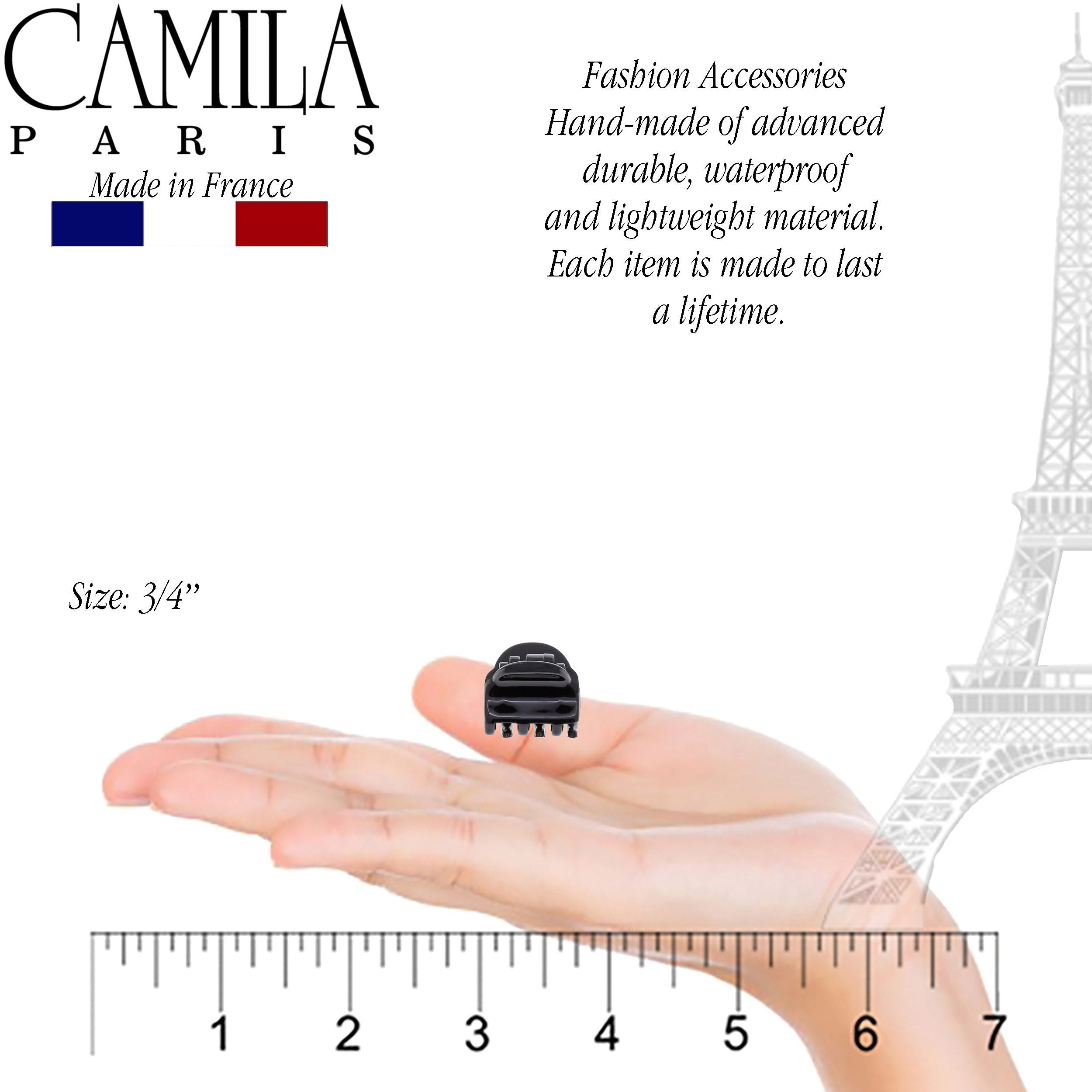 Camila Paris 1.12" French hair clip cellulose acetate