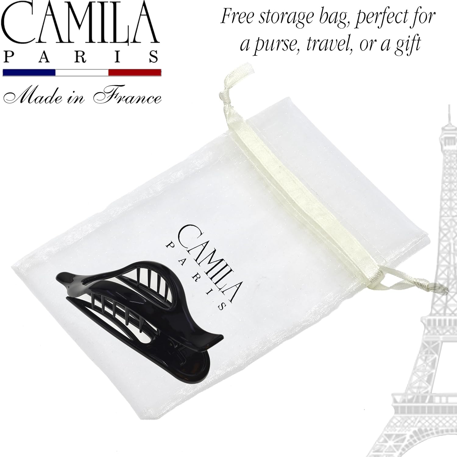 Camila Paris French hair clip cellulose acetate