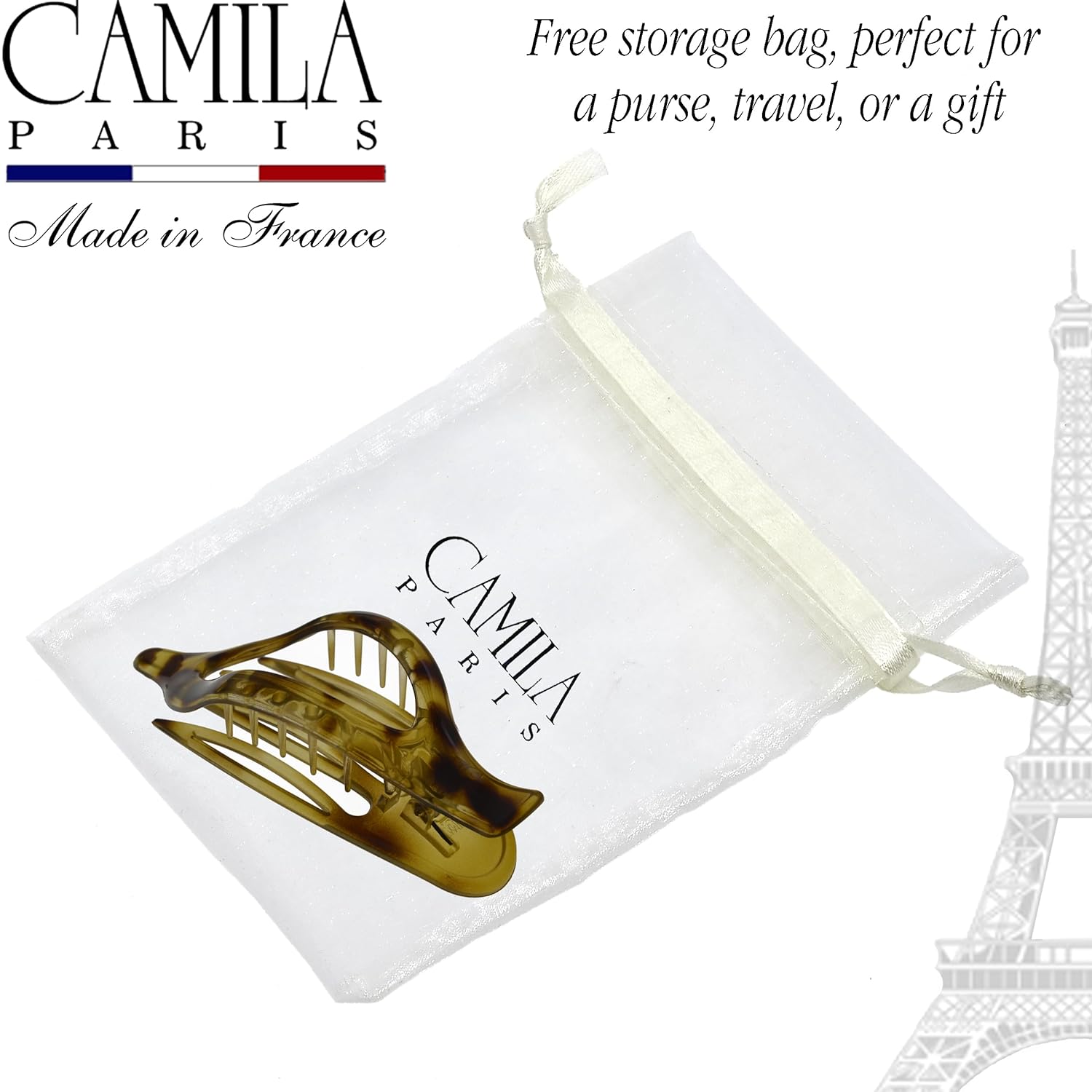 Camila Paris French hair clip cellulose acetate