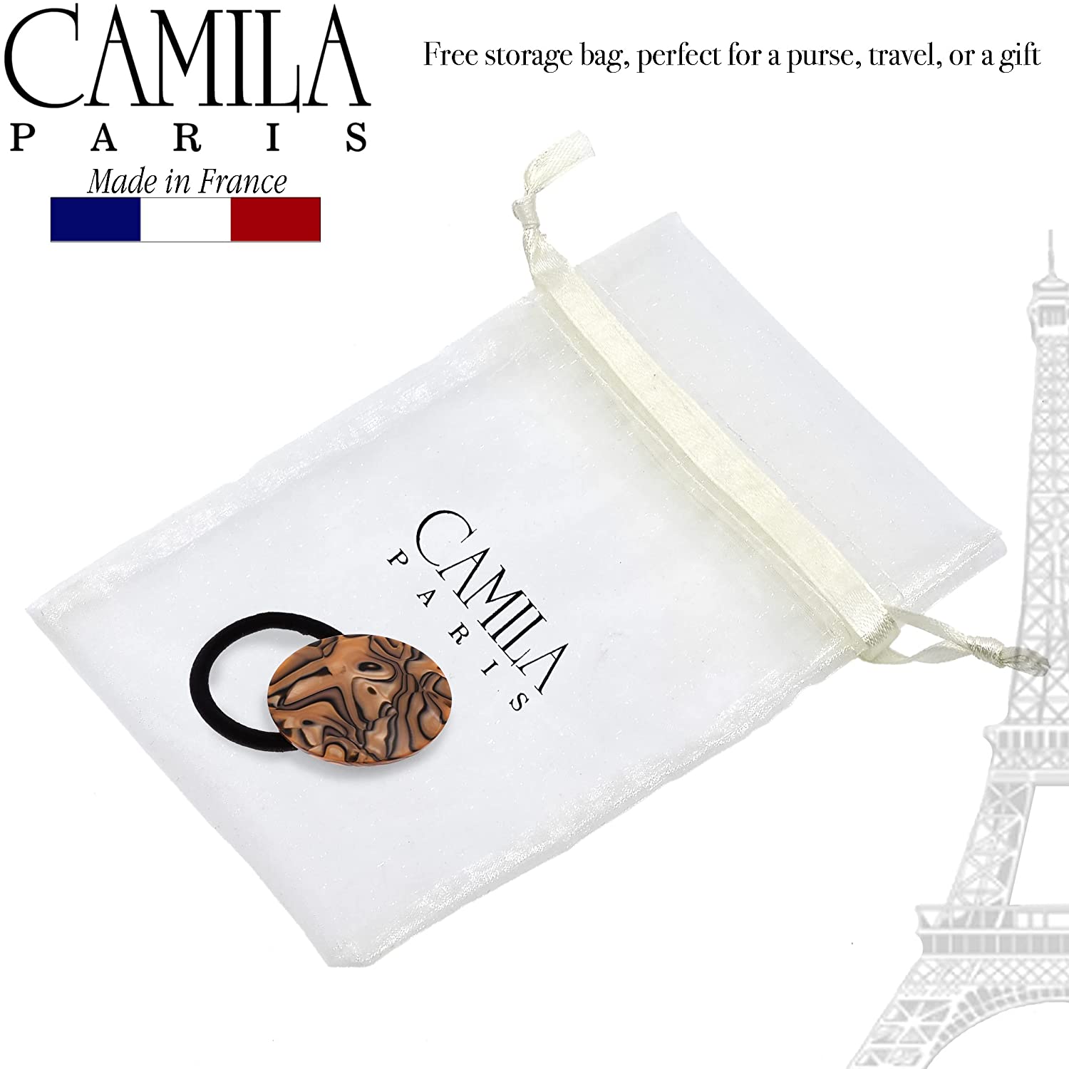 Camila Paris French hair tie cellulose acetate handmade