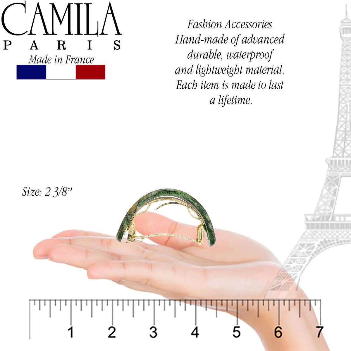Camila Paris French barrette cellulose acetate