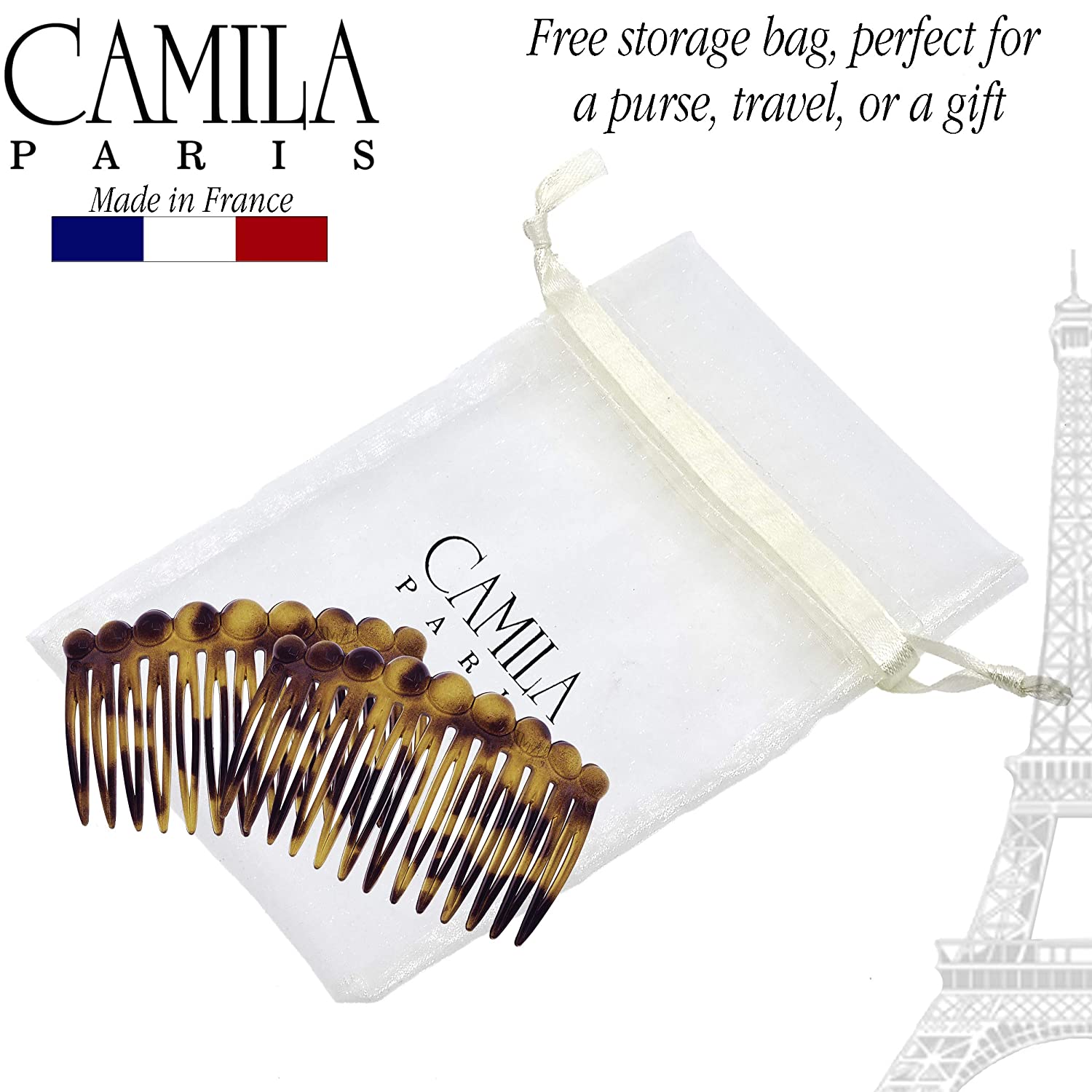 Camila Paris Detangling French side comb cellulose acetate