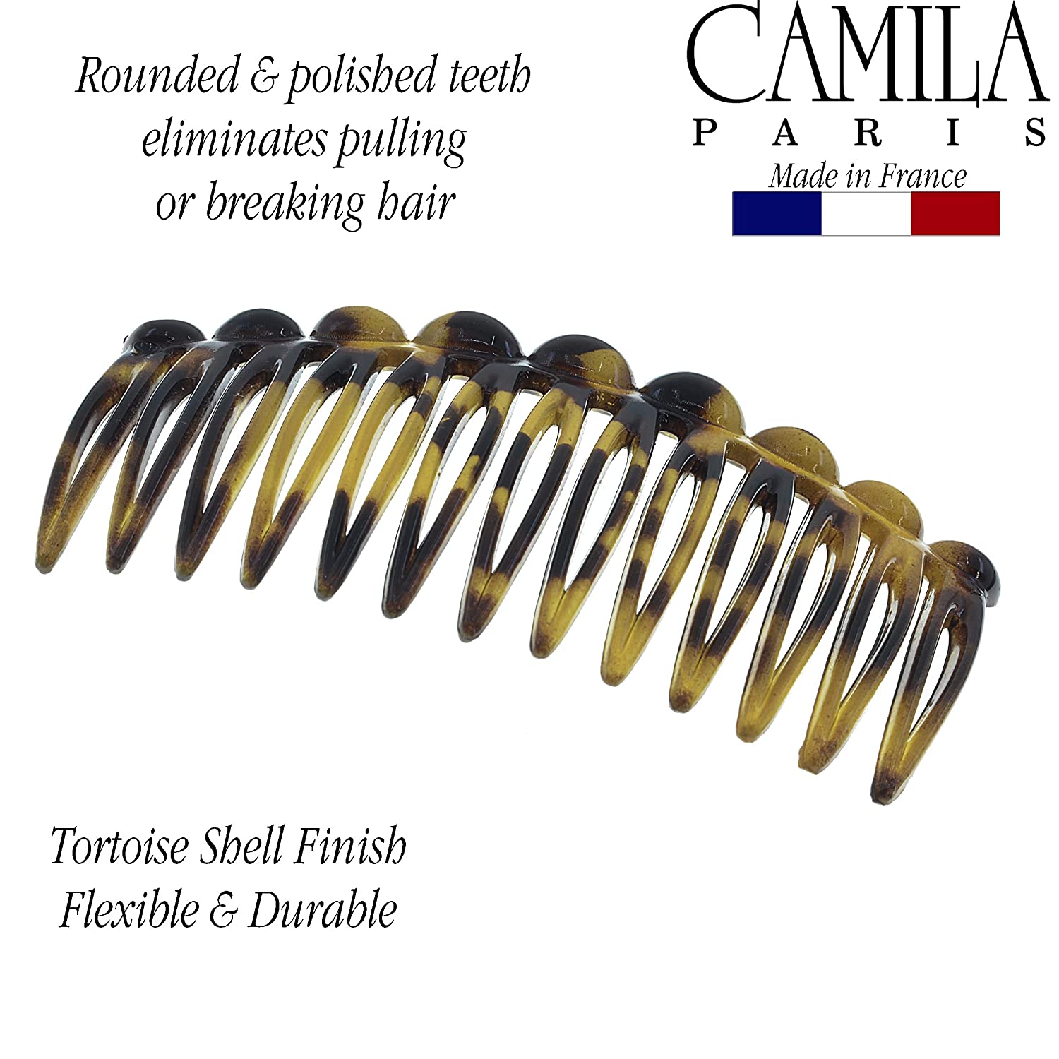 Camila Paris Detangling French side comb cellulose acetate