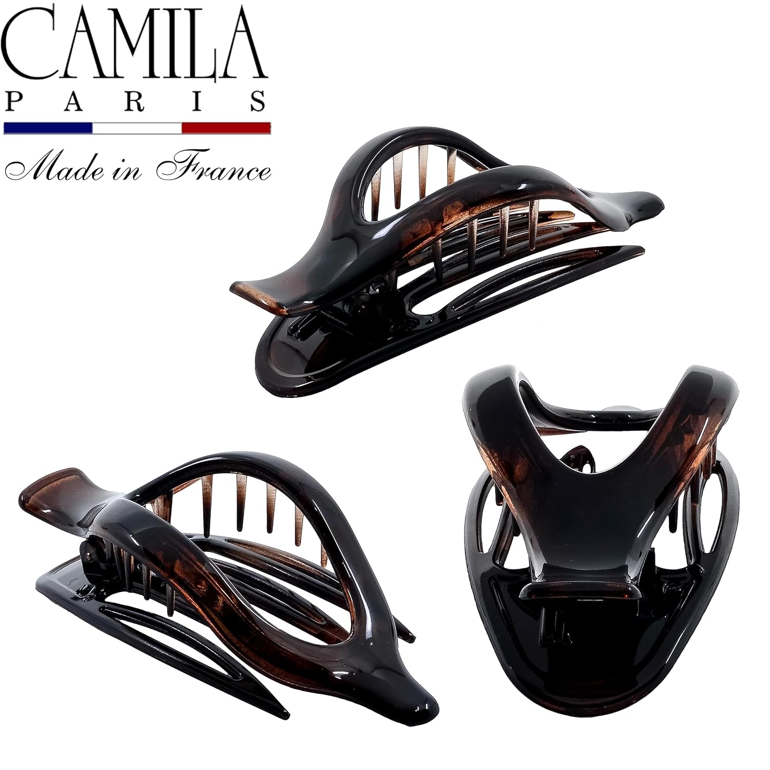 Camila Paris Nude French hair clip cellulose acetate