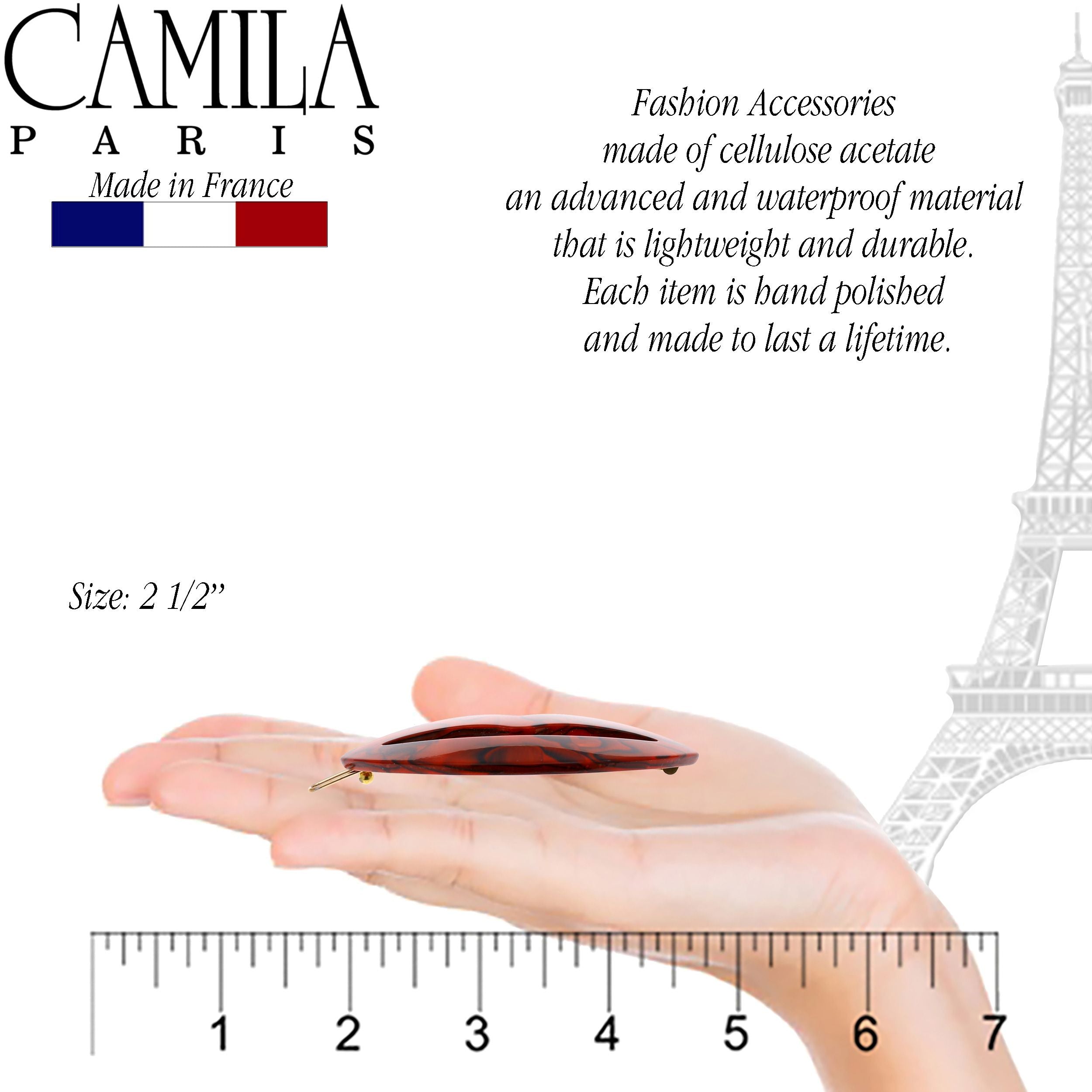 Camila Paris French barrette cellulose acetate handmade