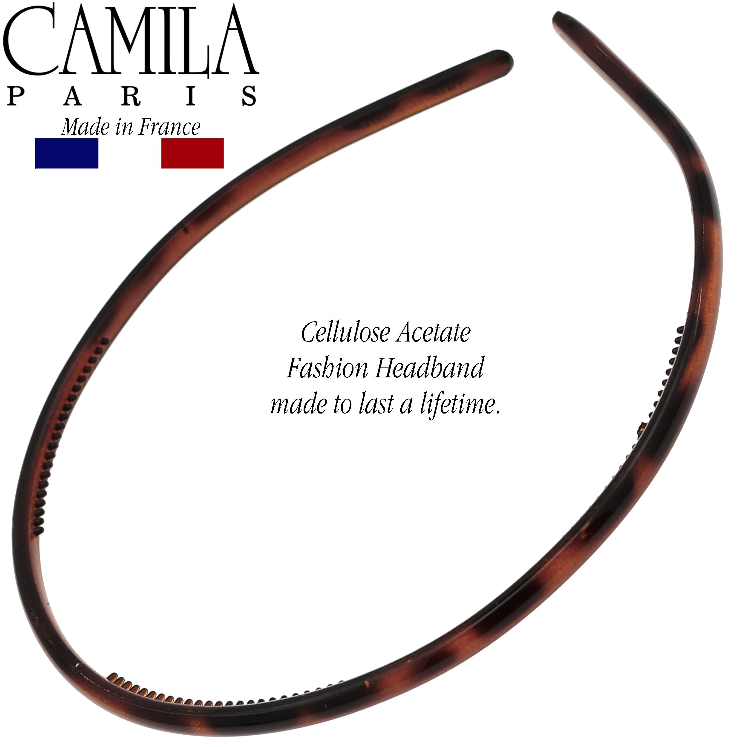 Camila Paris 0.20 inch Classic Comfort French headband cellulose acetate