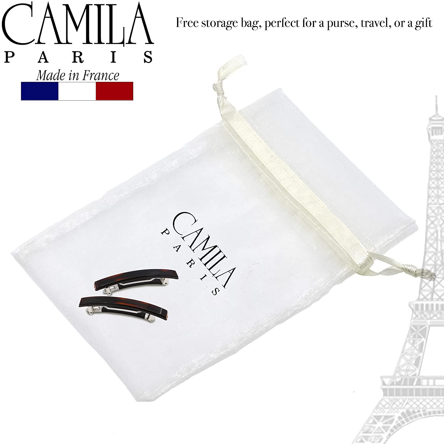 Camila Paris French barrette cellulose acetate