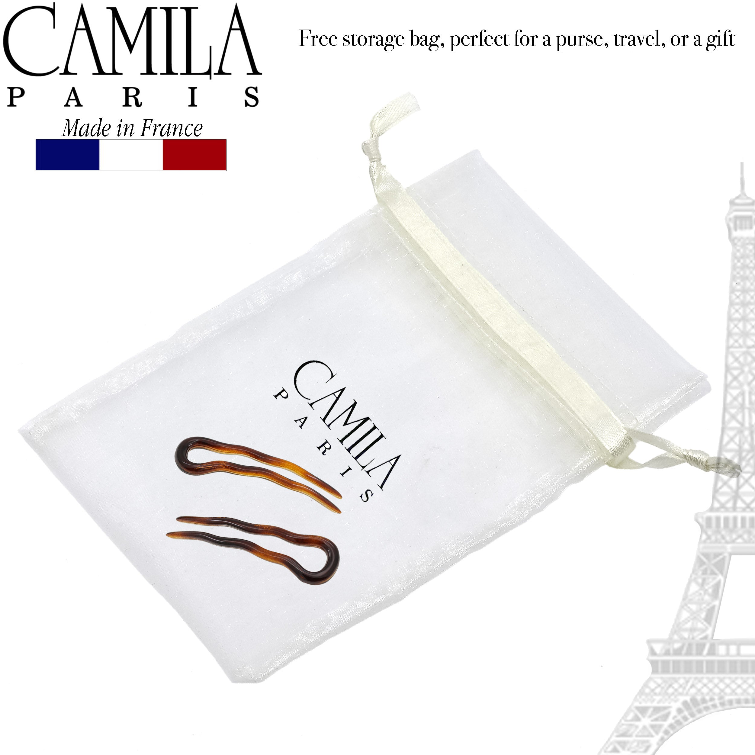 Camila Paris 3.5" French hair stick cellulose acetate
