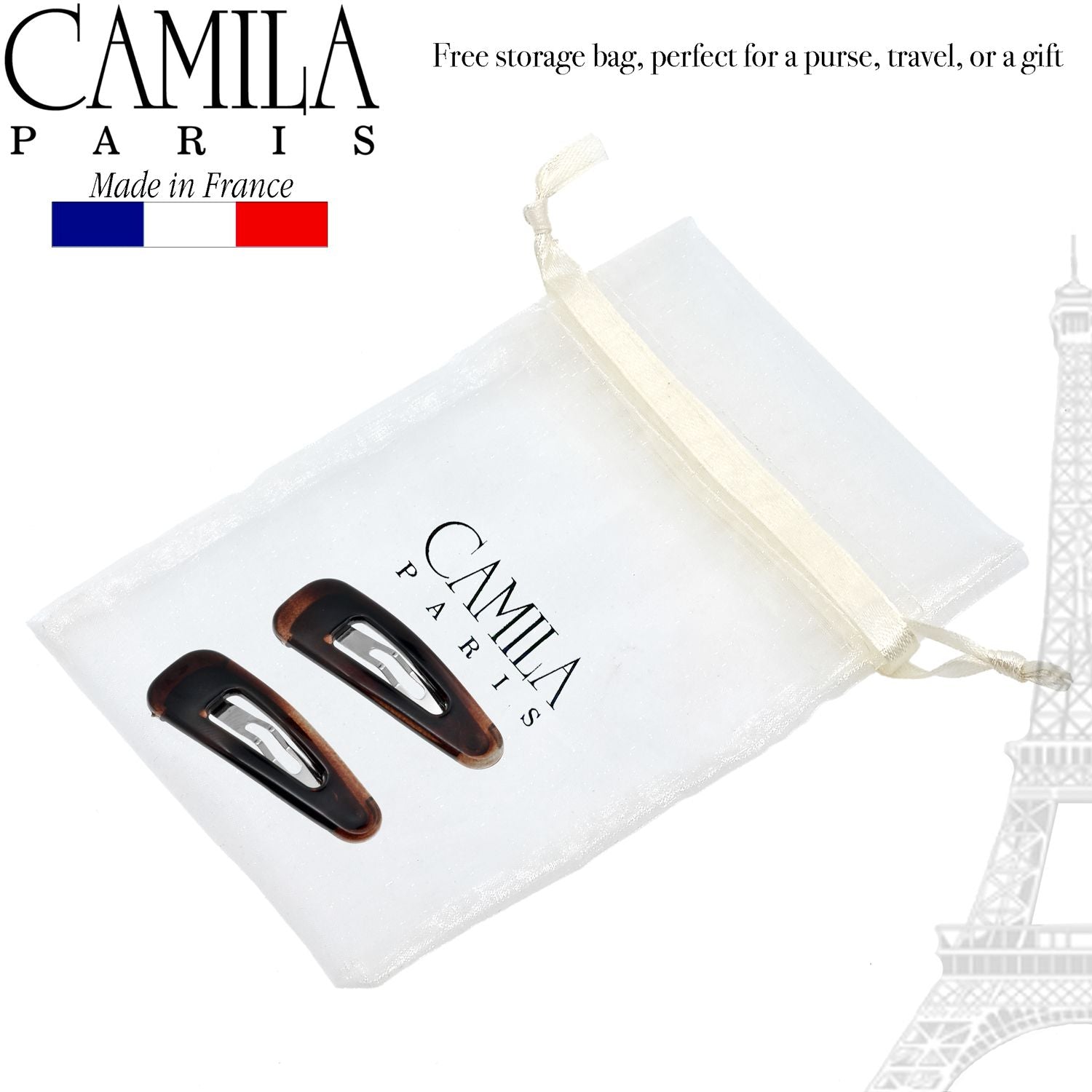 Camila Paris French barrette cellulose acetate