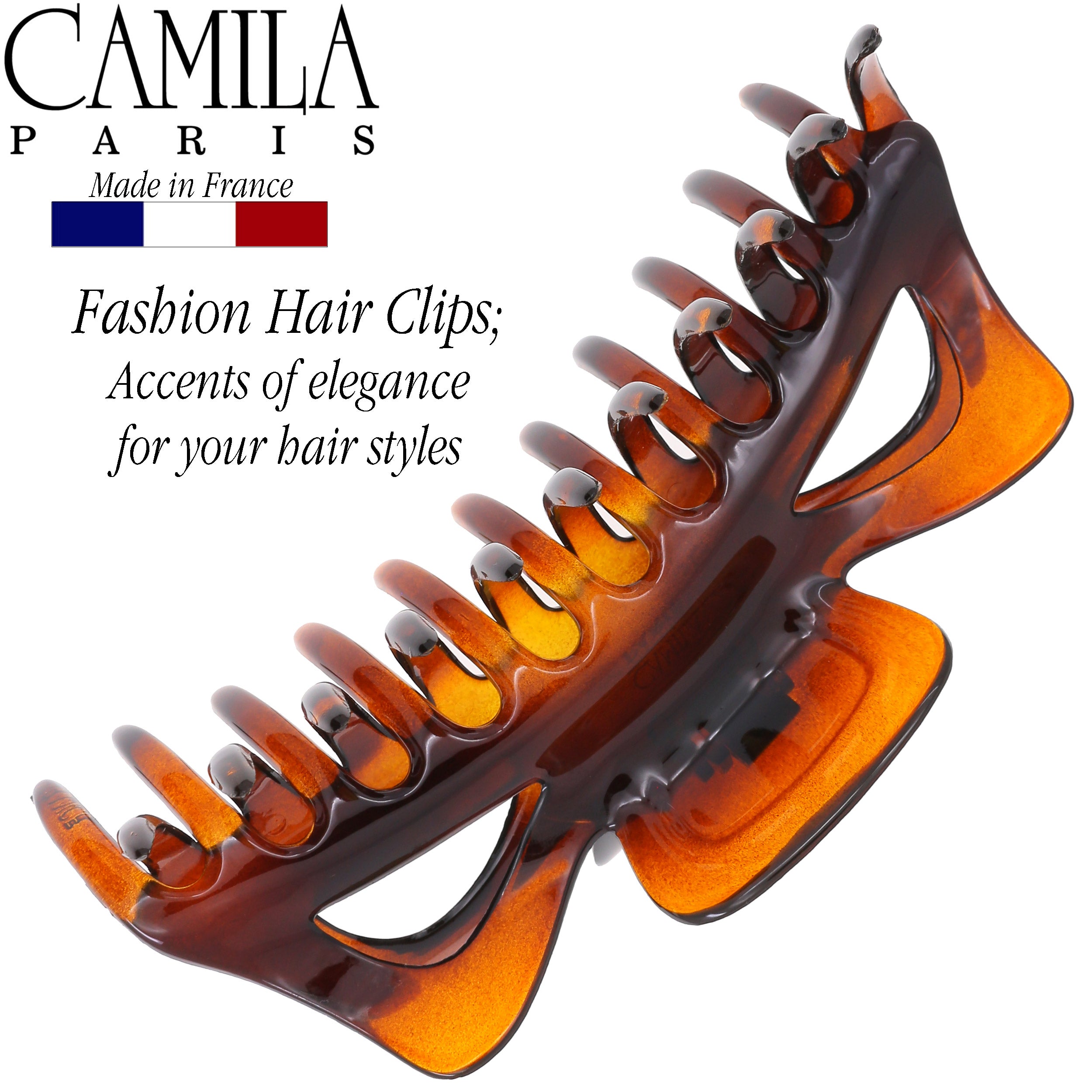 Camila Paris Elizabeth French hair clip cellulose acetate
