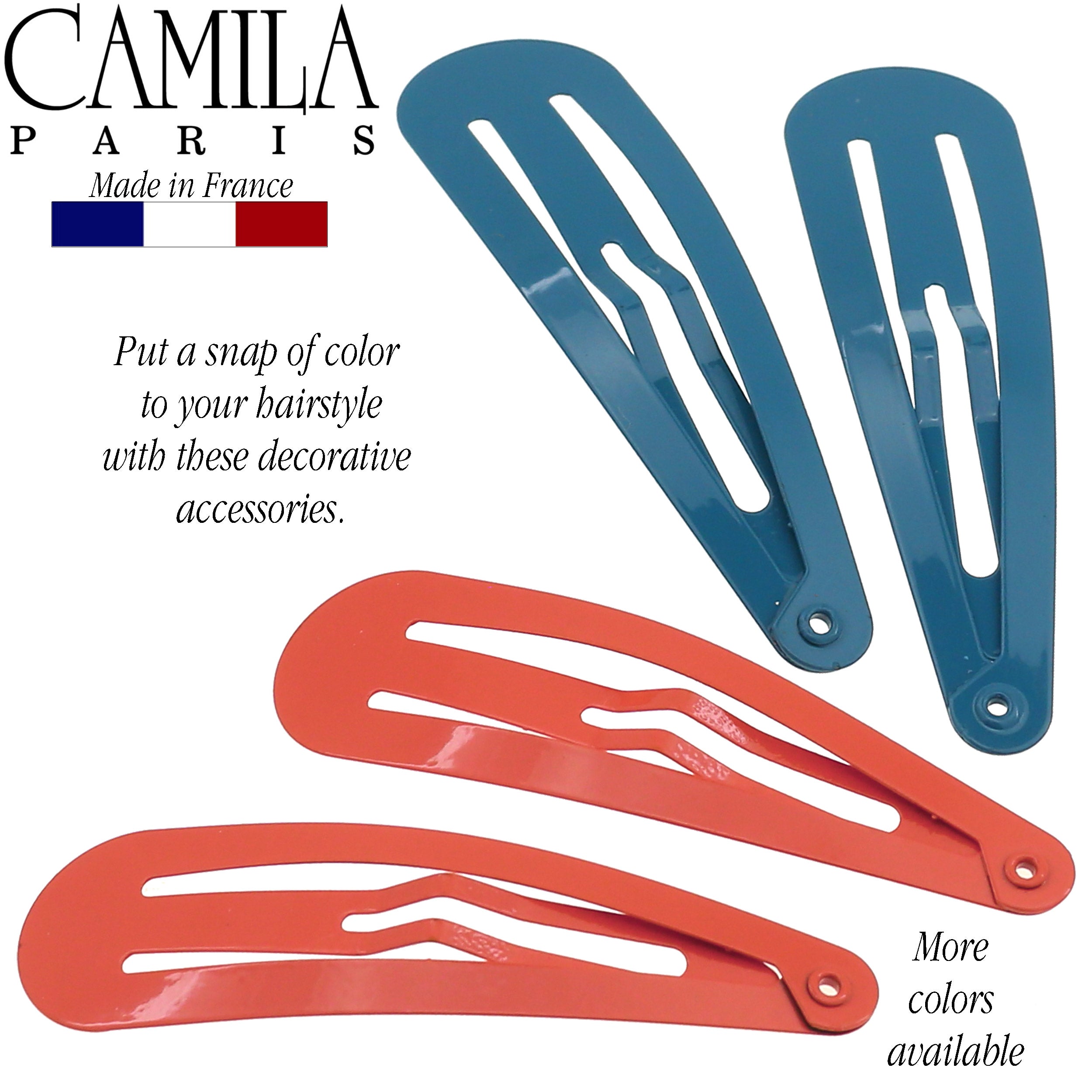 Camila Paris Yellow & Purple French barrette cellulose acetate