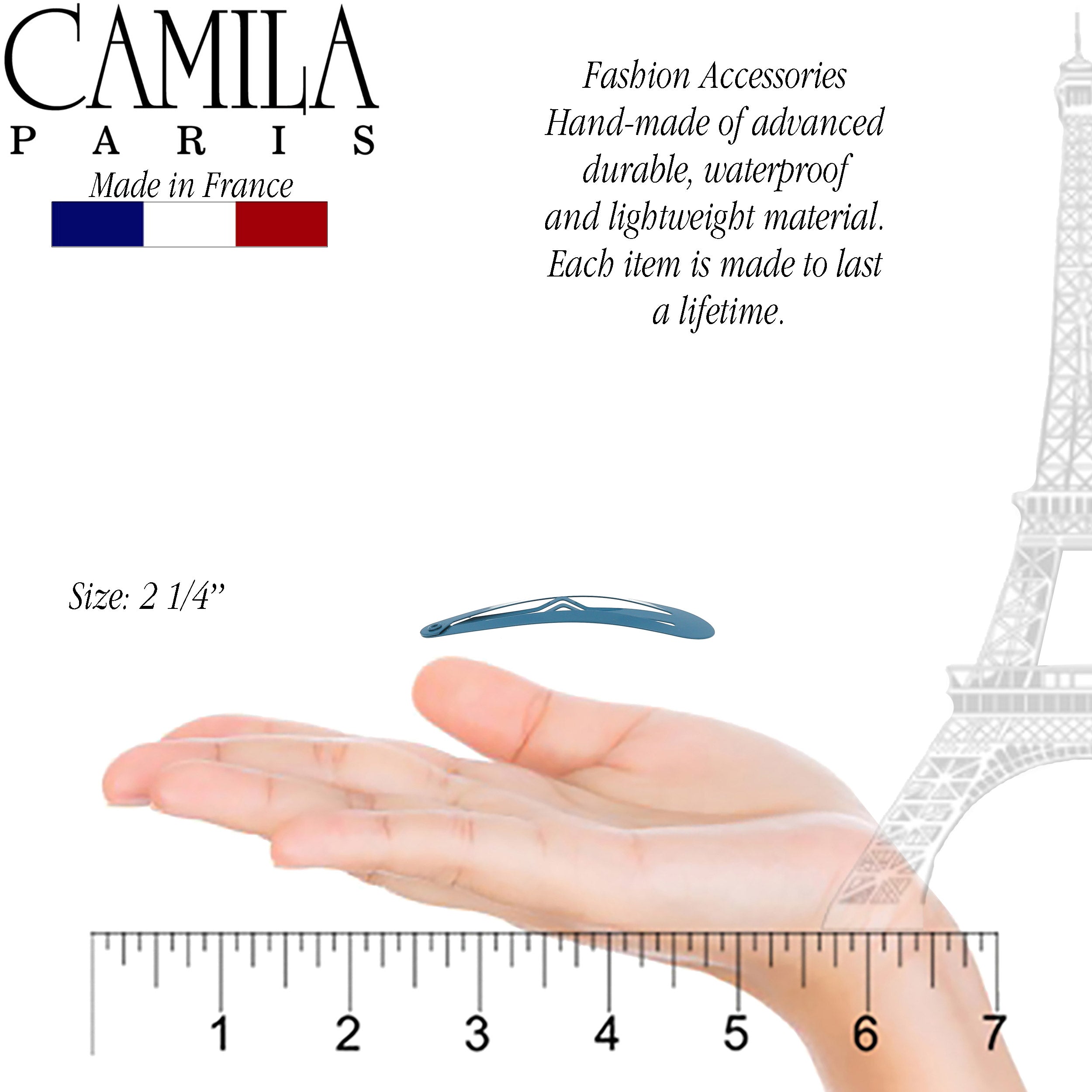 Camila Paris Brown & Red French barrette cellulose acetate