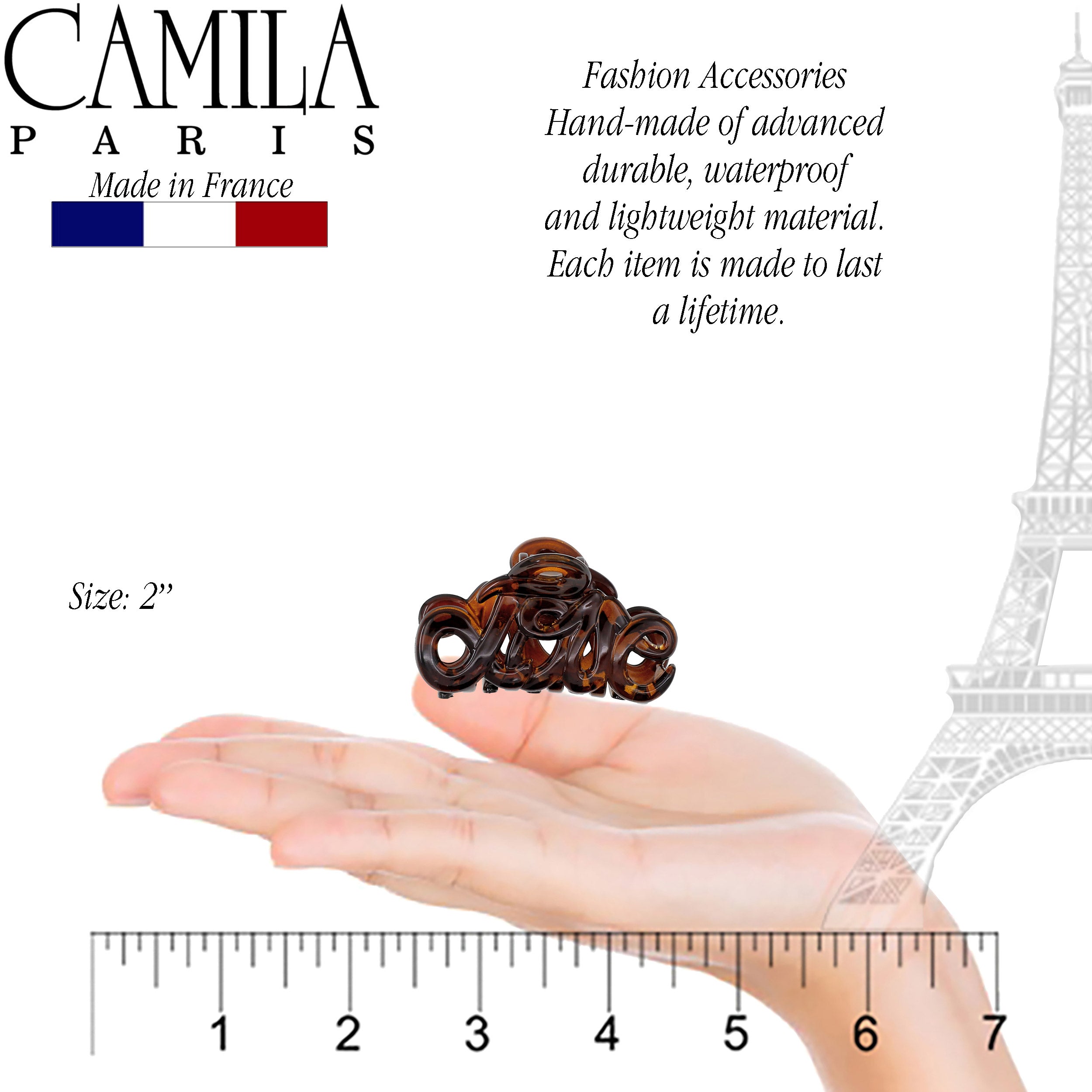 Camila Paris Love French hair clip cellulose acetate