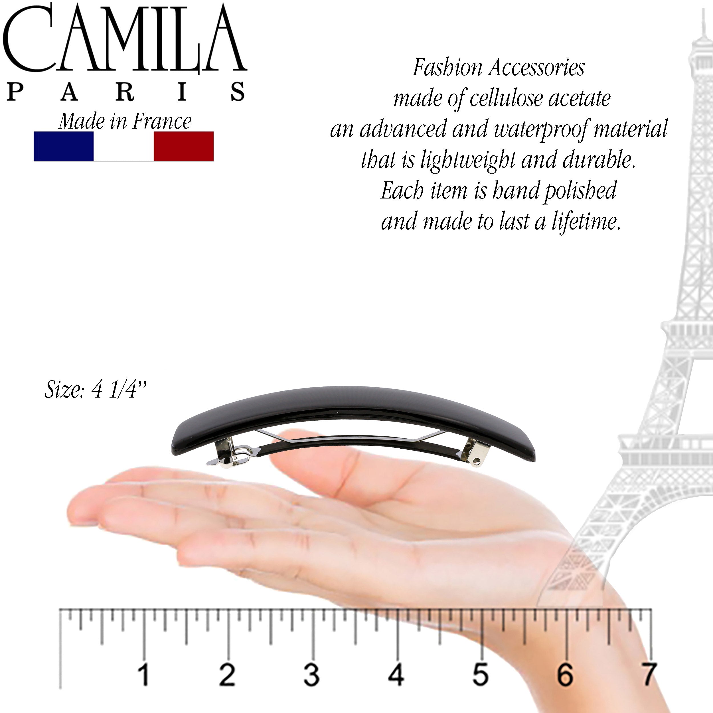 Camila Paris French barrette cellulose acetate
