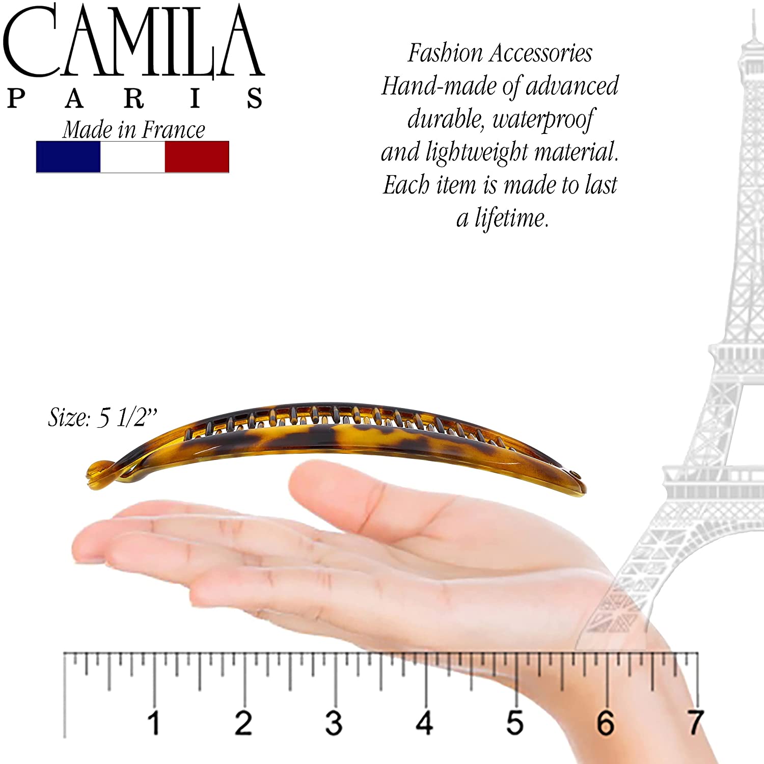 Camila Paris French banana clip cellulose acetate