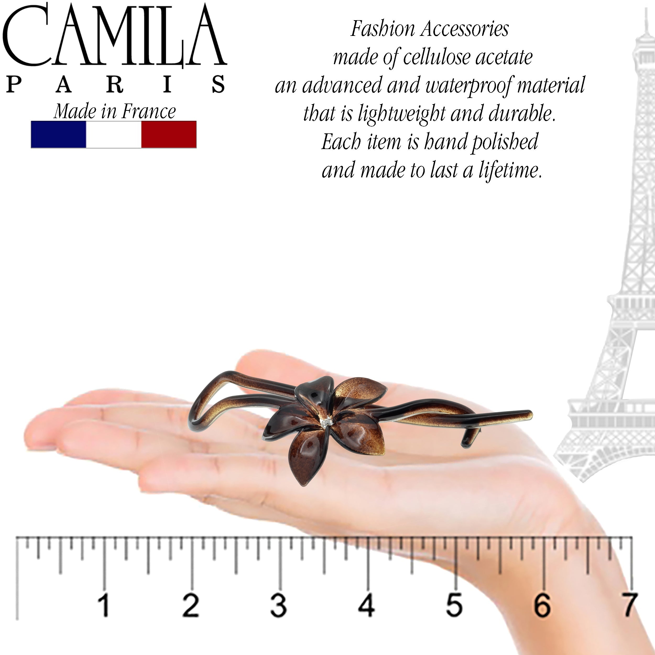 Camila Paris Nude Flow French hair stick cellulose acetate