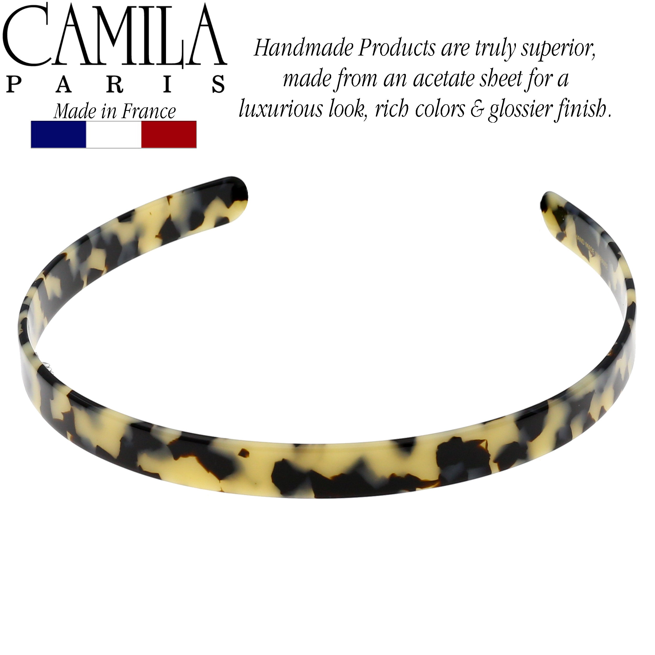 Camila Paris Tokyo 0.5 inch Classic Flat French headband cellulose acetate
