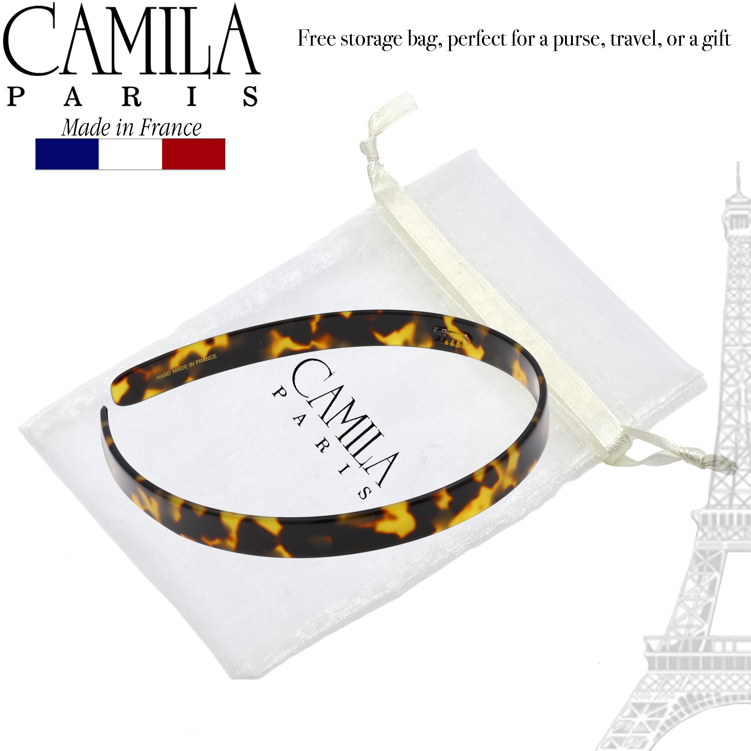Camila Paris 0.5 inch Classic Flat French headband cellulose acetate
