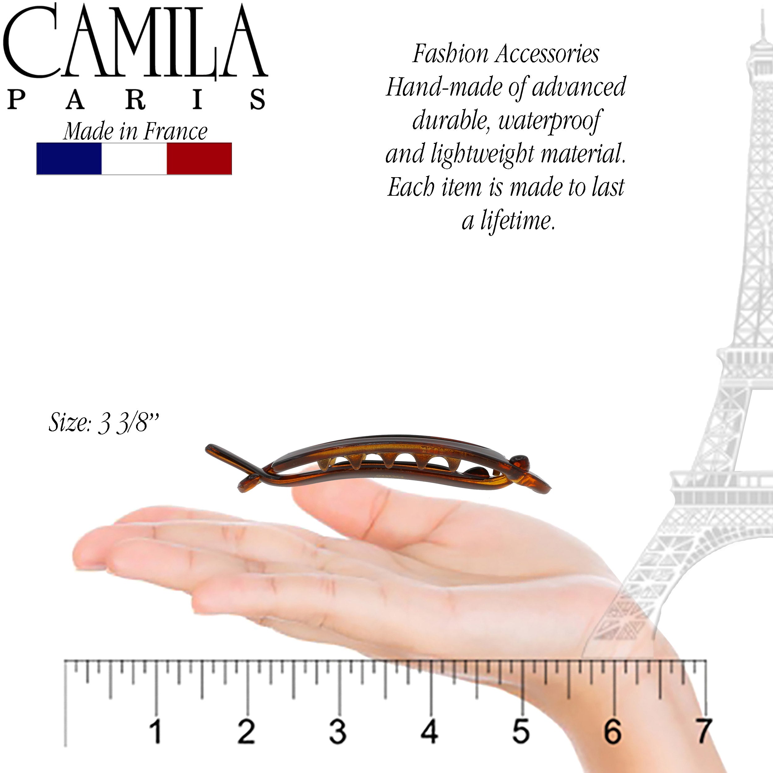 Camila Paris Metal-Free French barrette cellulose acetate