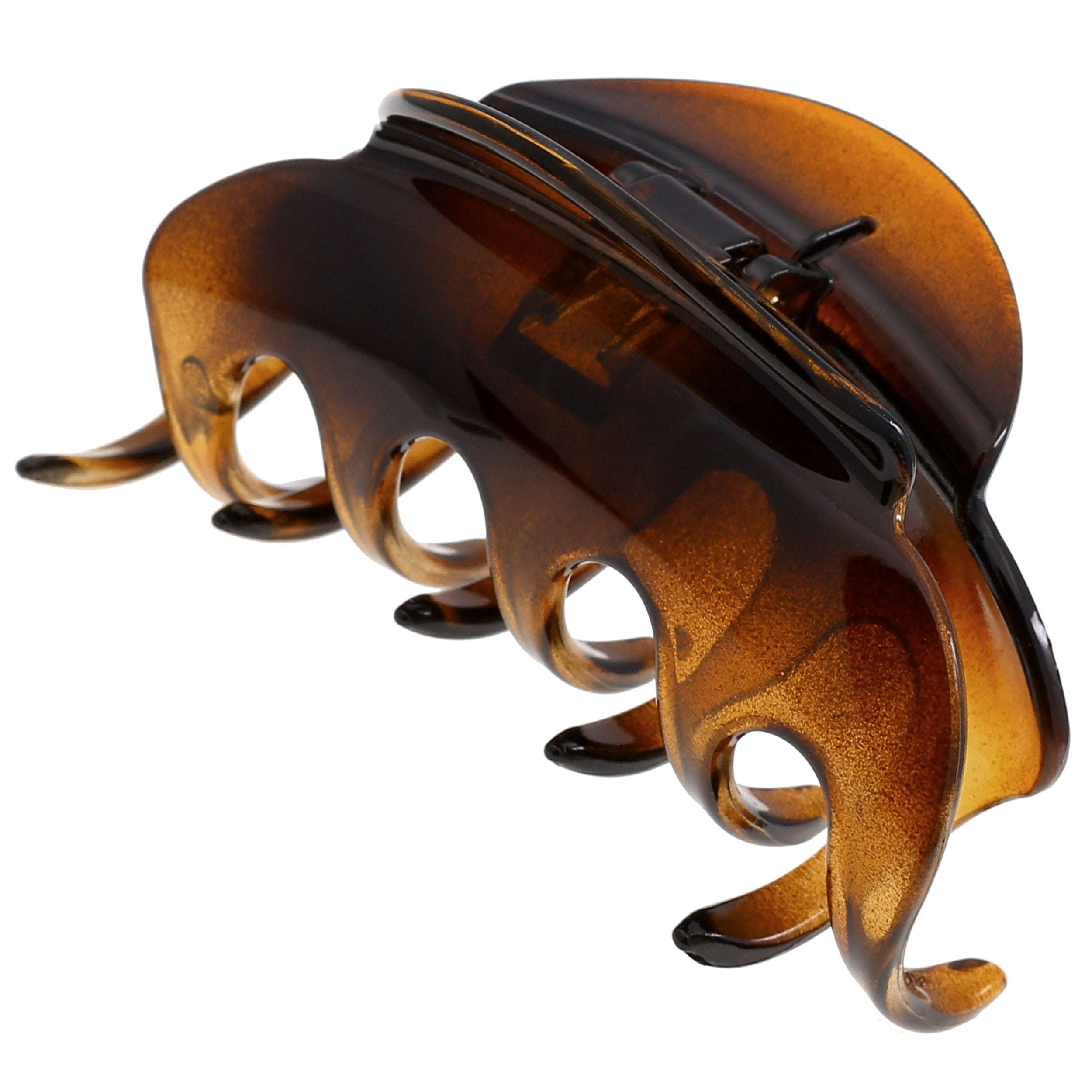 Camila Paris Tortoiseshell Spring Covered French hair clip cellulose acetate