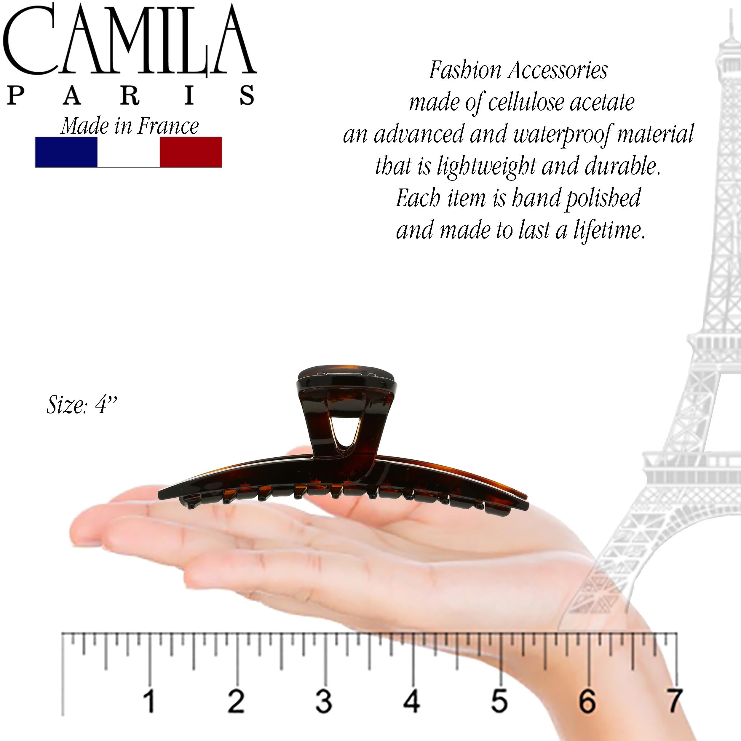 Camila Paris 4 Inch French hair clip cellulose acetate