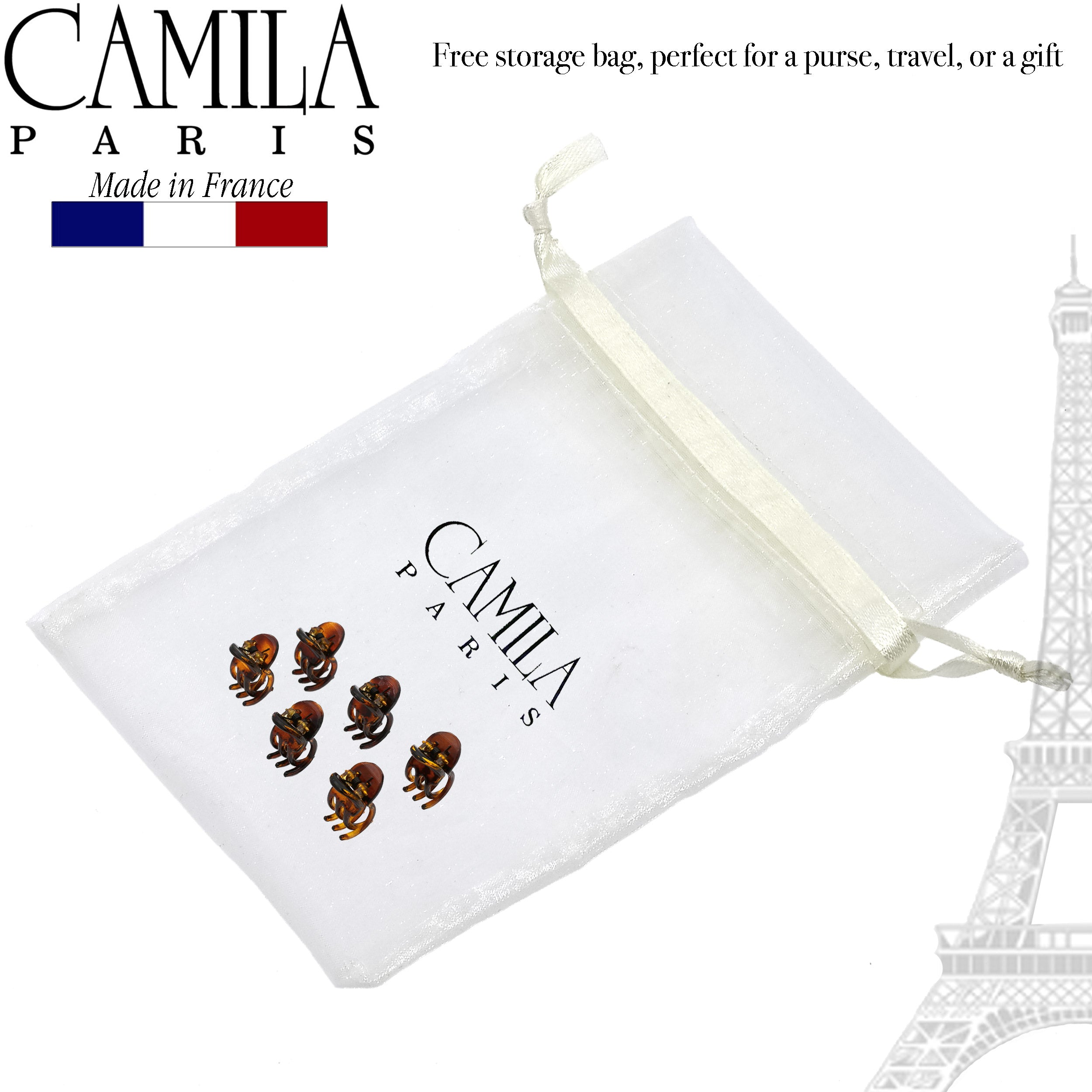 Camila Paris Gold French hair clip cellulose acetate