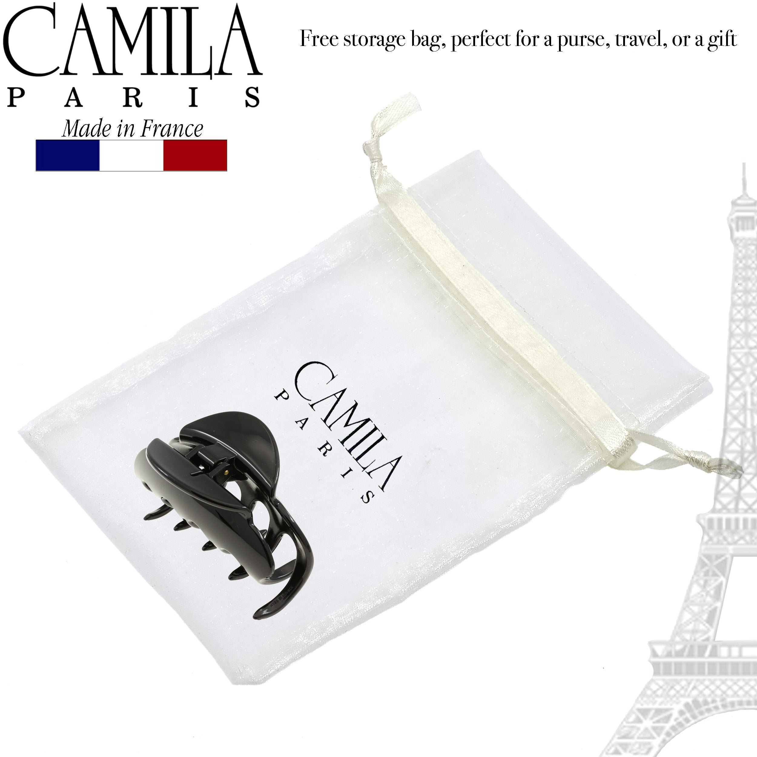 Camila Paris Spring Covered French hair clip cellulose acetate