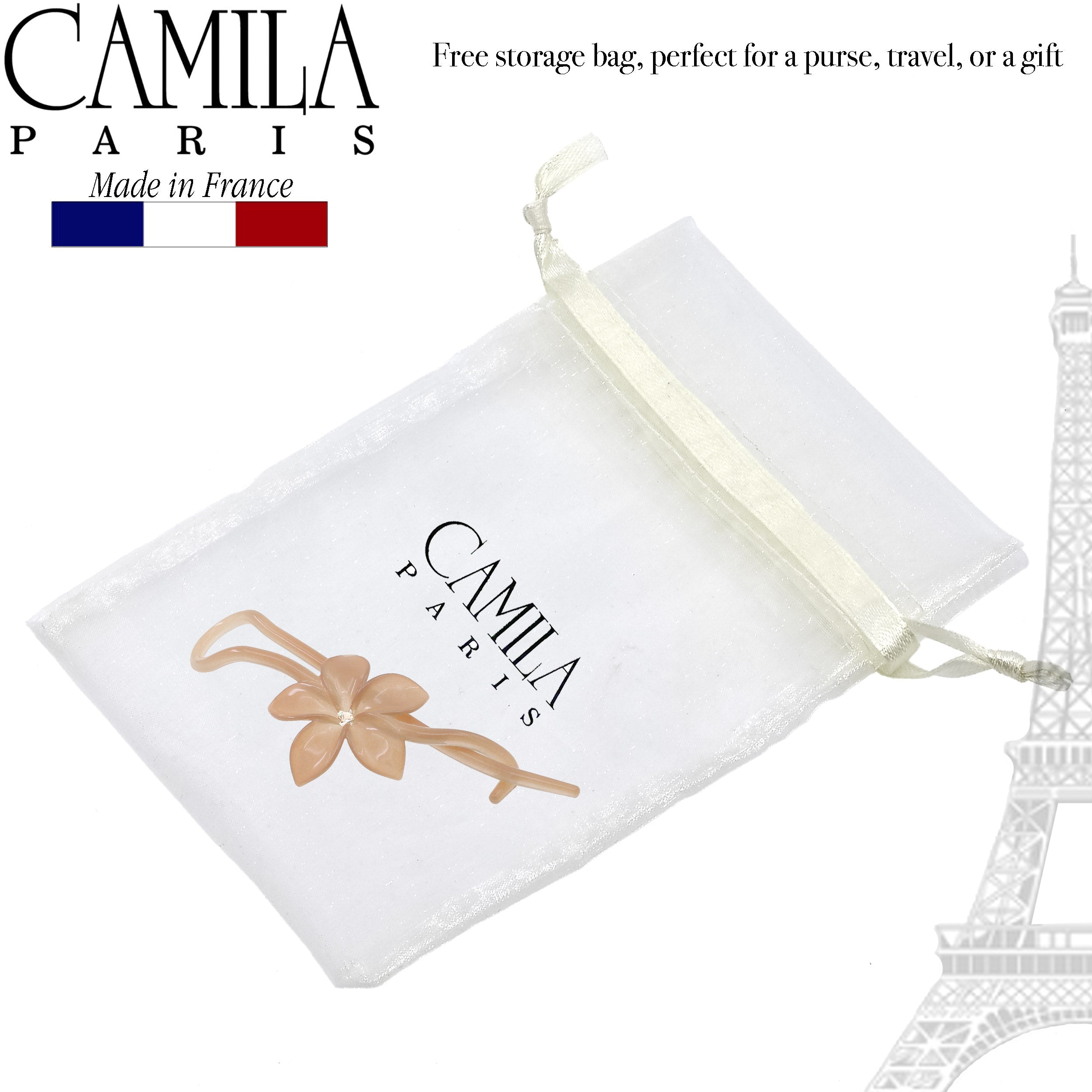 Camila Paris Flow French hair stick cellulose acetate