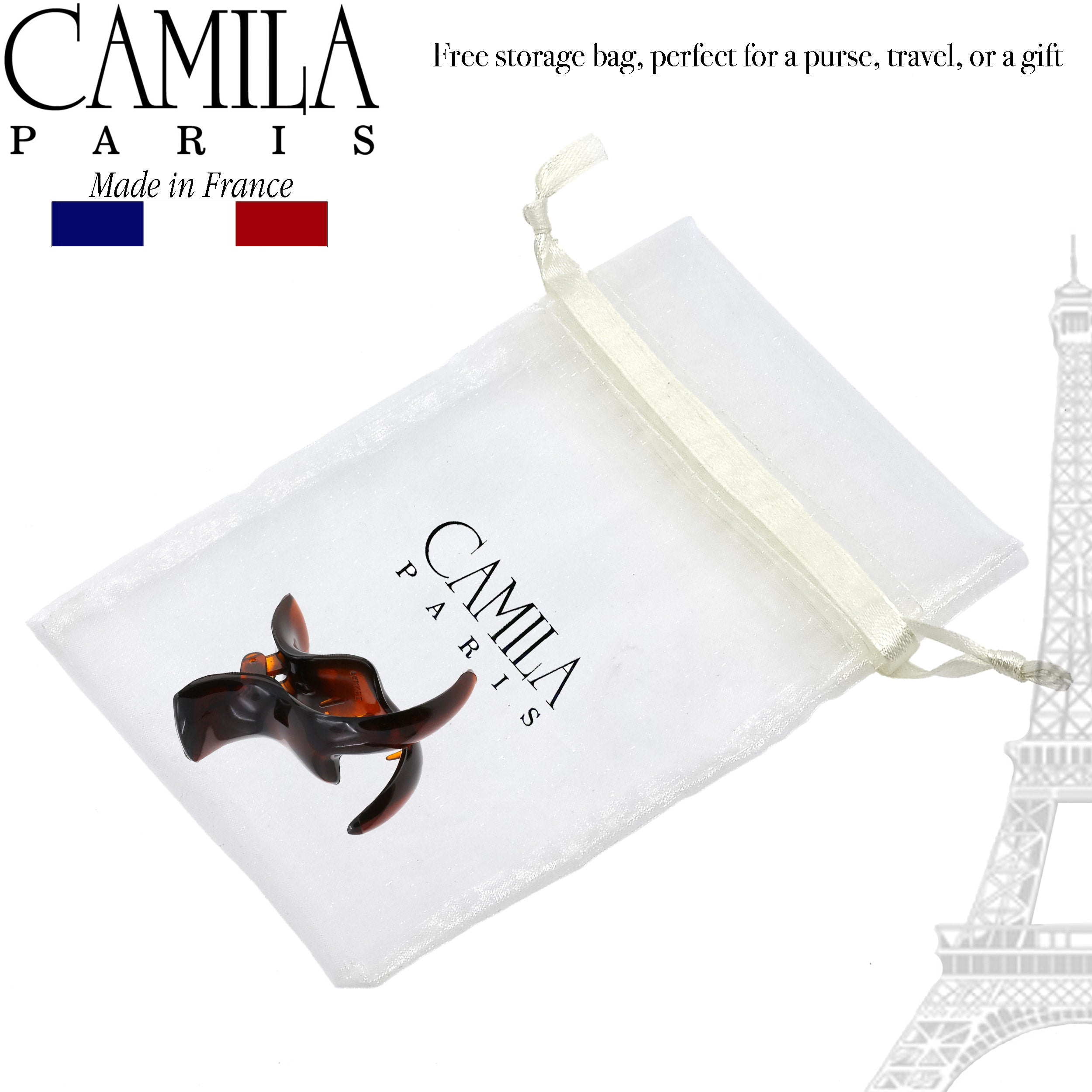 Camila Paris Beige French hair clip cellulose acetate