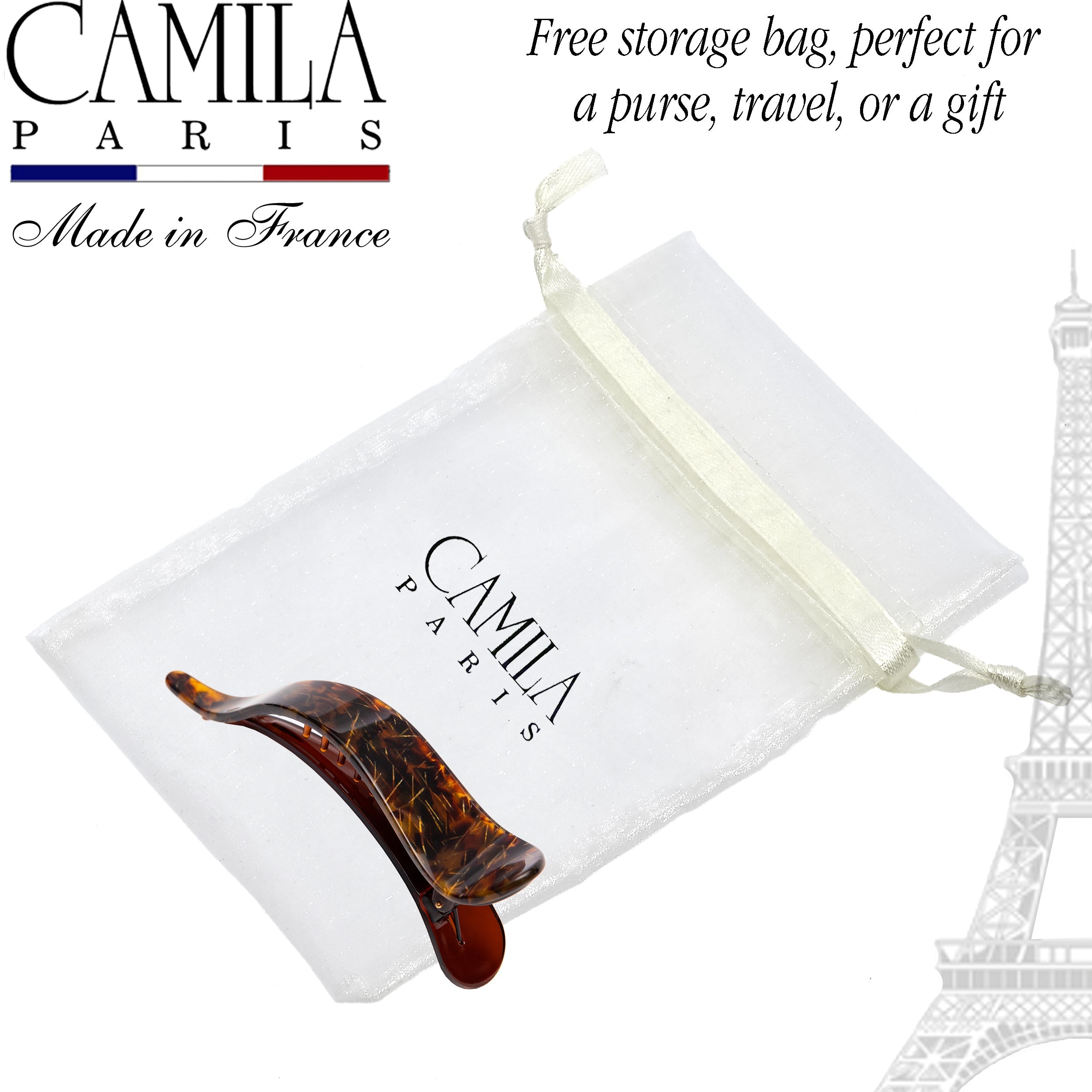 Camila Paris French claw clip cellulose acetate handmade