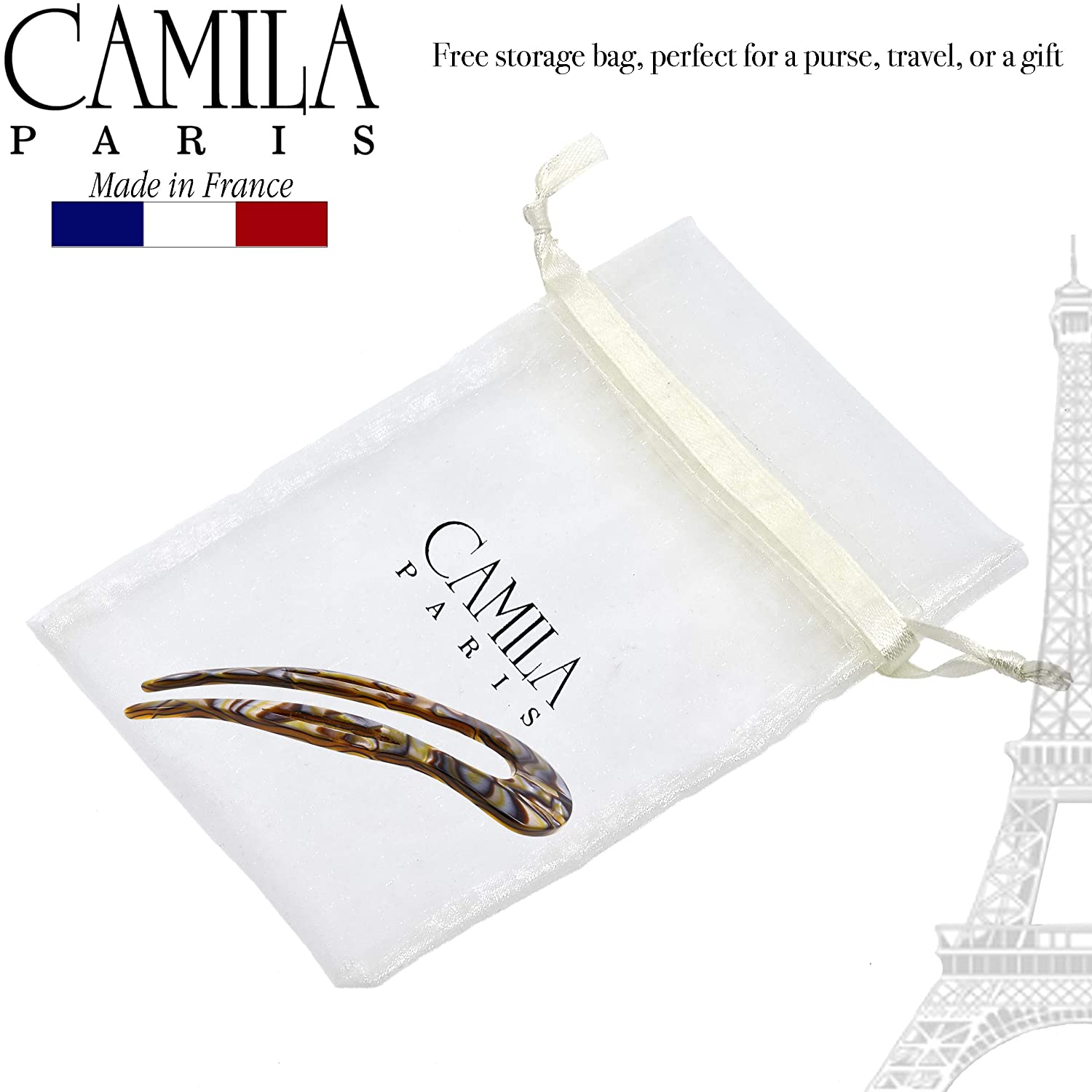 Camila Paris Purple French hair stick cellulose acetate