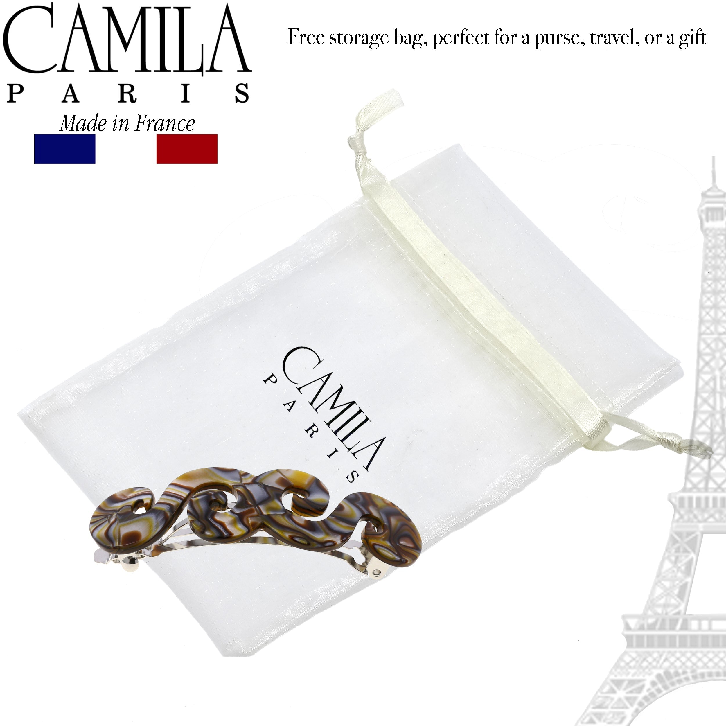 Camila Paris French barrette cellulose acetate handmade