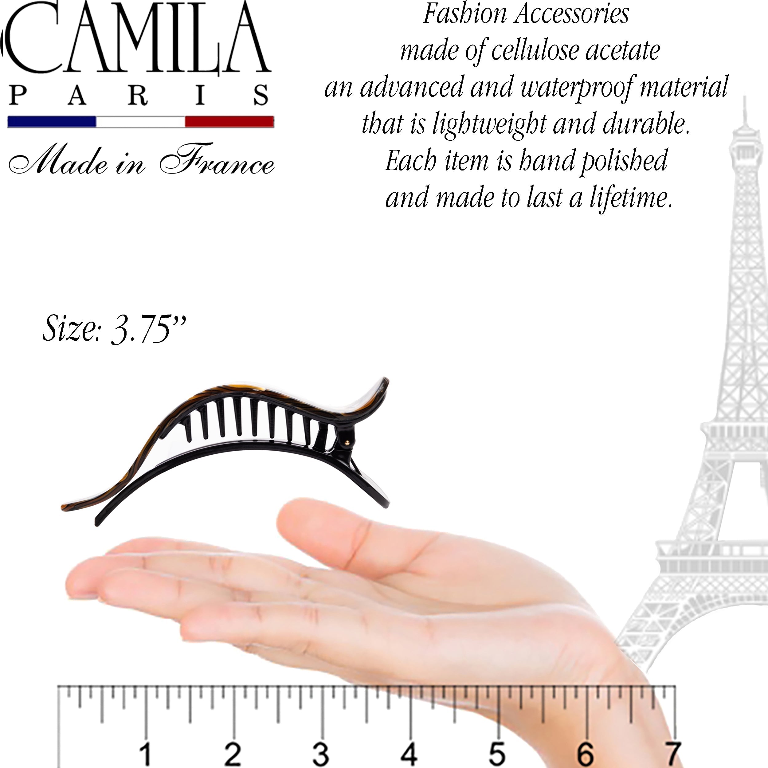 Camila Paris French claw clip cellulose acetate handmade