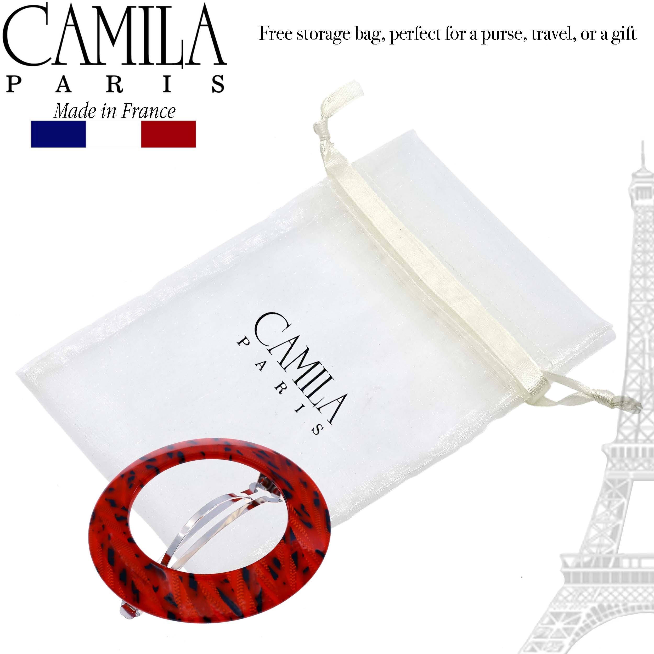 Camila Paris Yellow French barrette cellulose acetate handmade