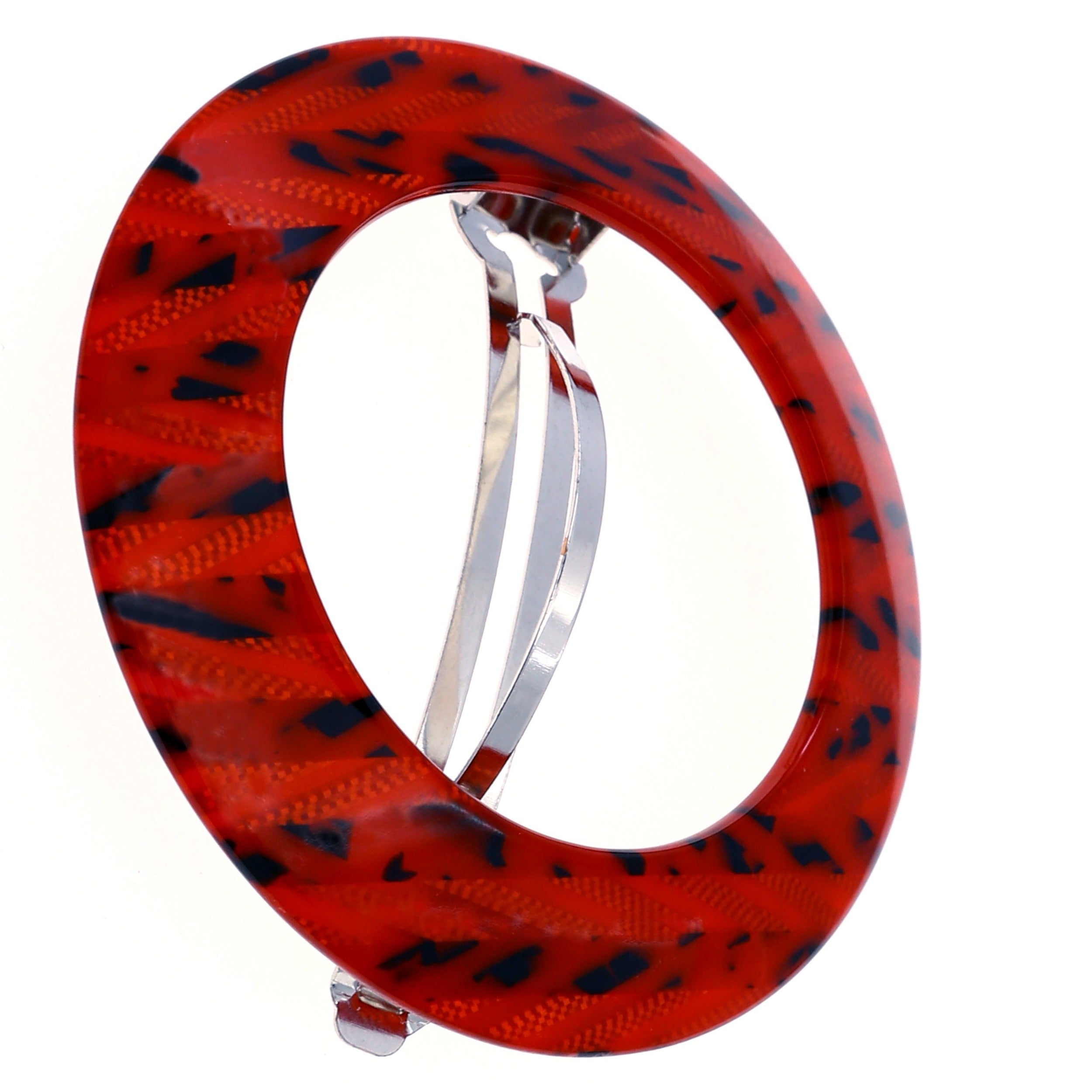 Camila Paris Red French barrette cellulose acetate handmade