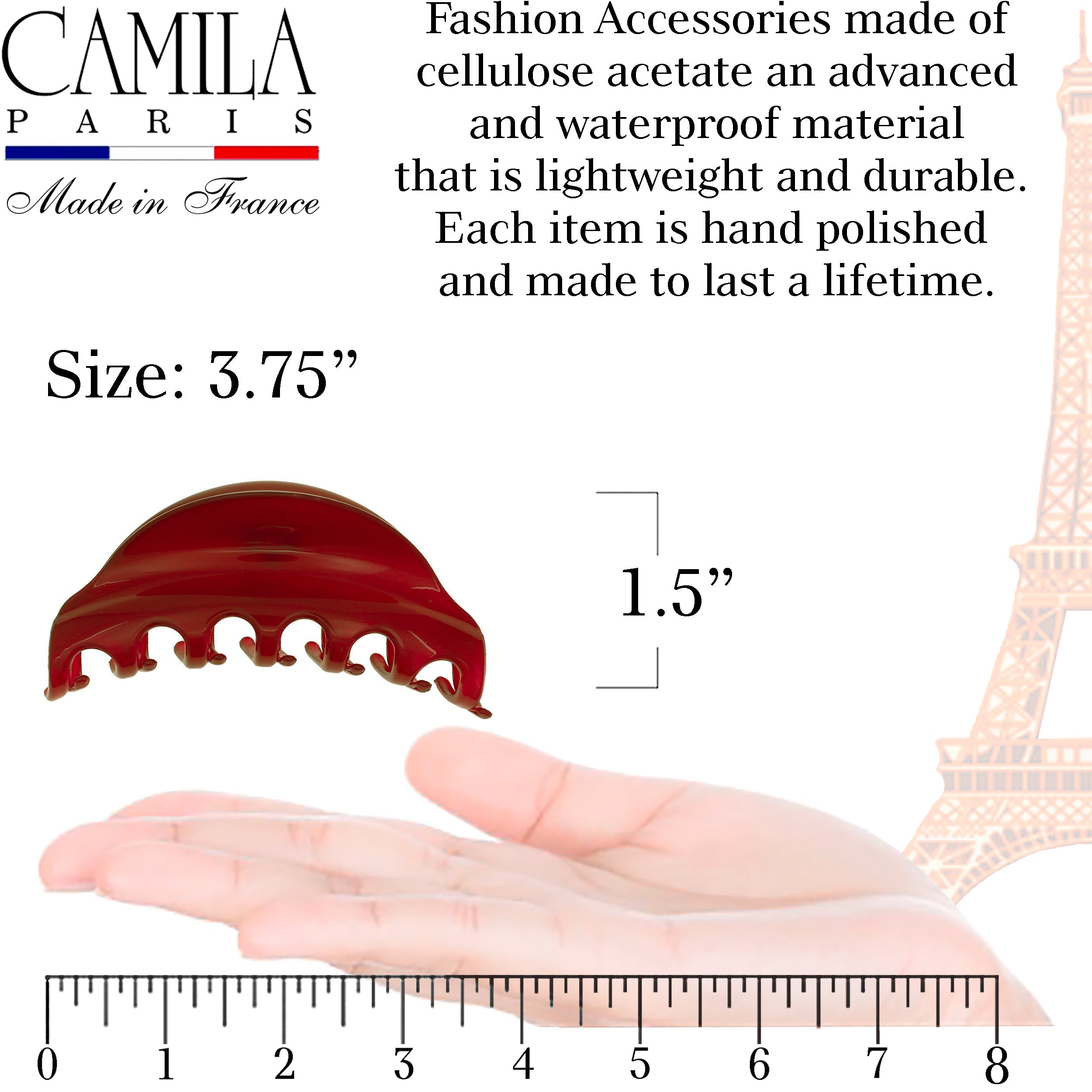 Camila Paris Sirena French hair clip cellulose acetate