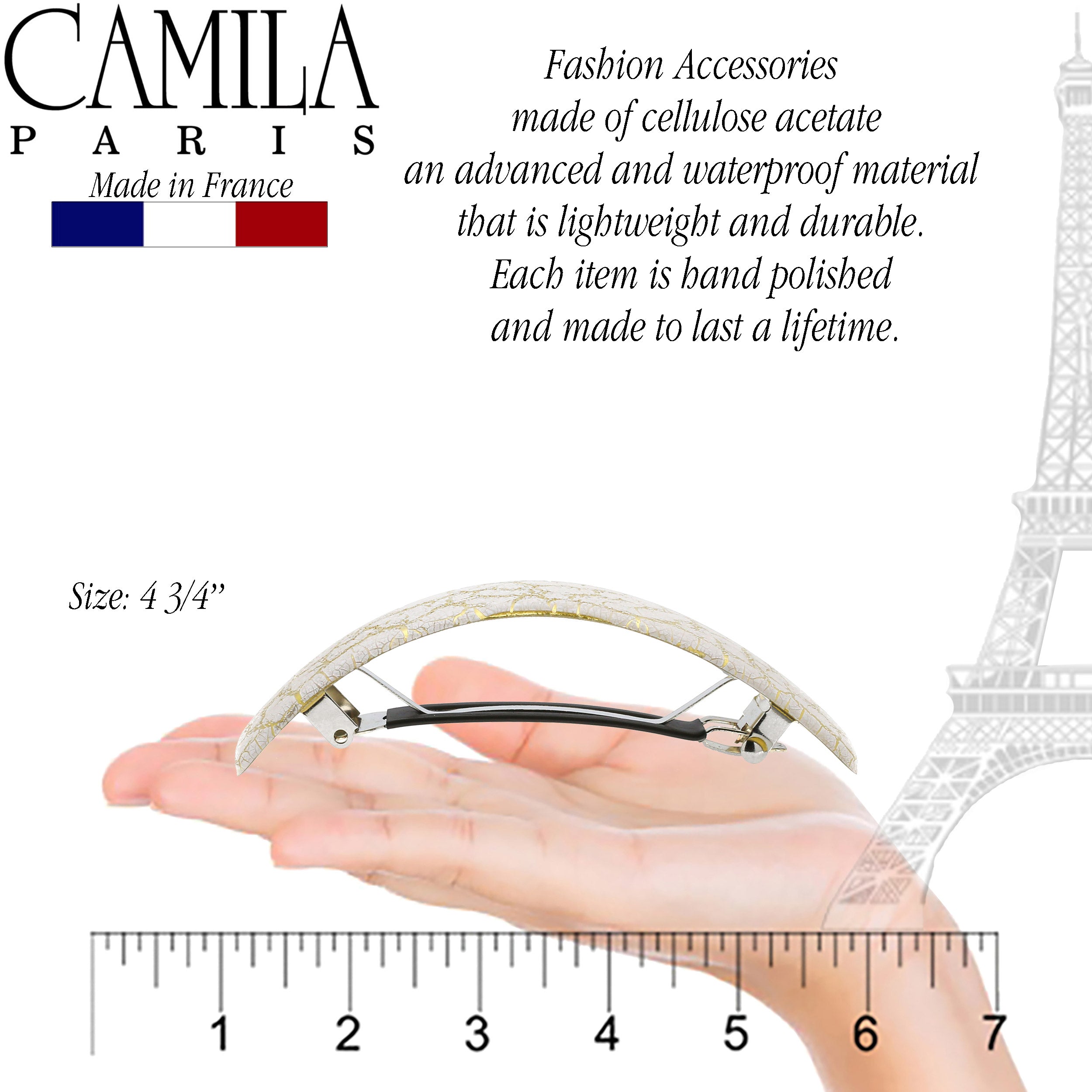 Camila Paris French barrette cellulose acetate