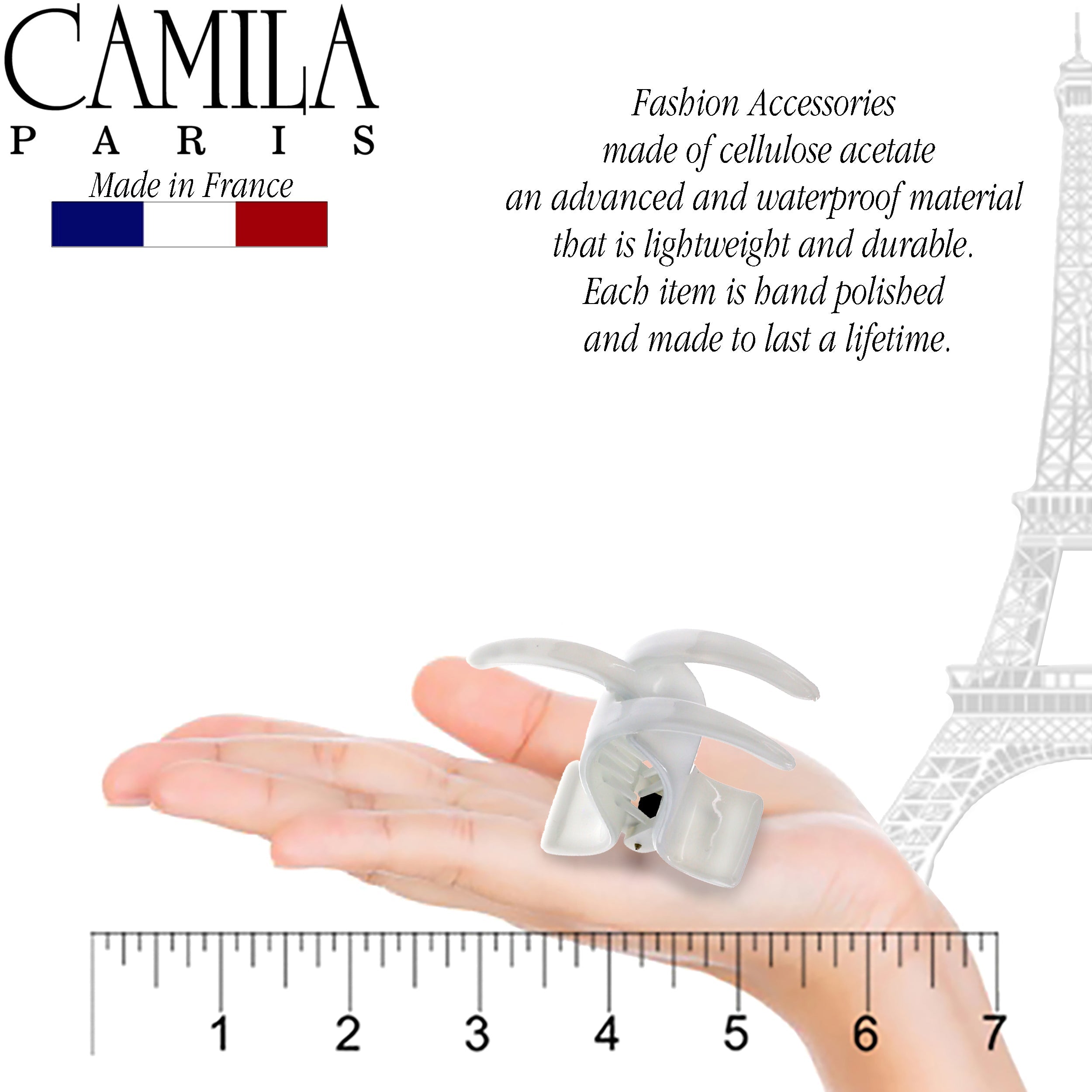 Camila Paris Lily French hair clip cellulose acetate