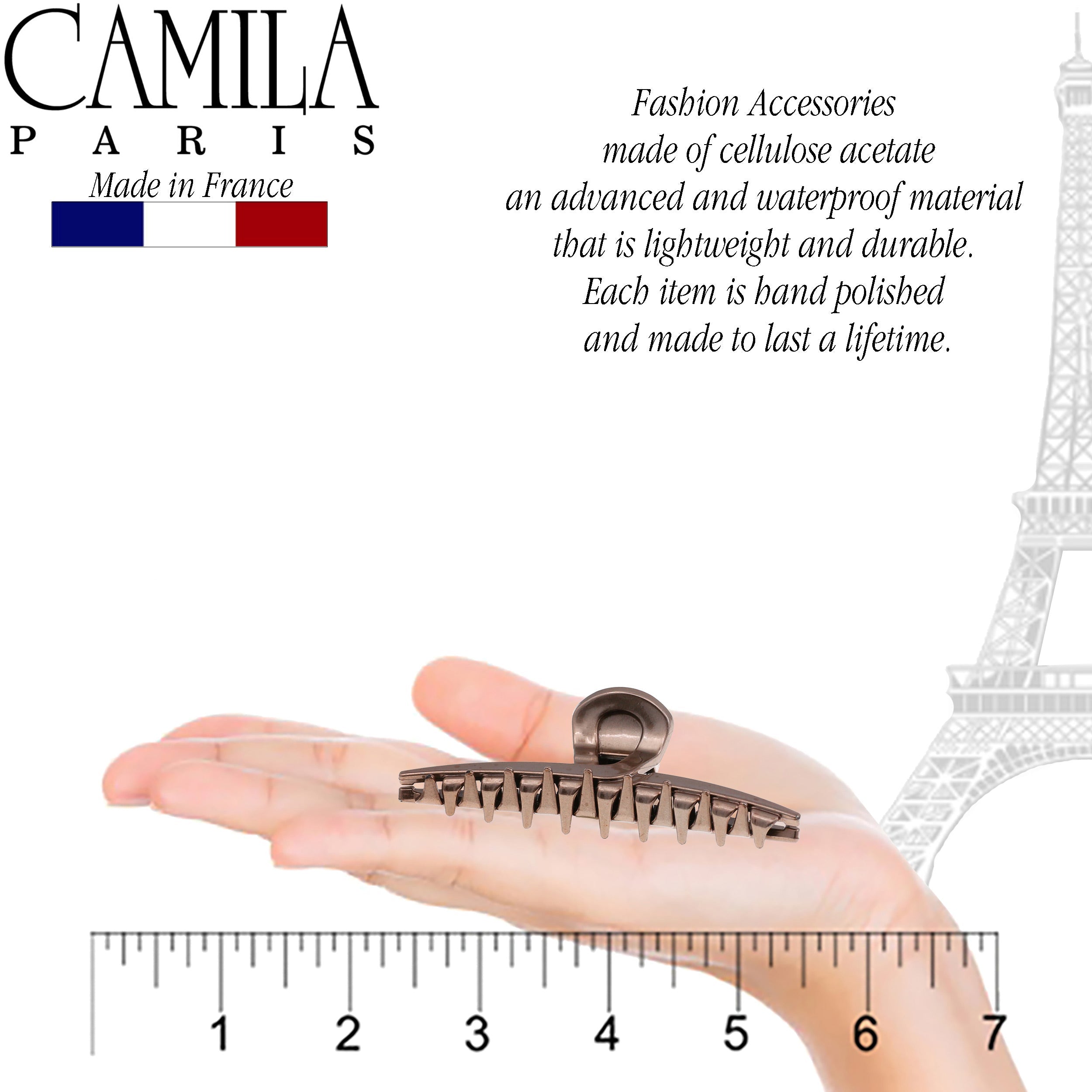 Camila Paris French hair clip cellulose acetate
