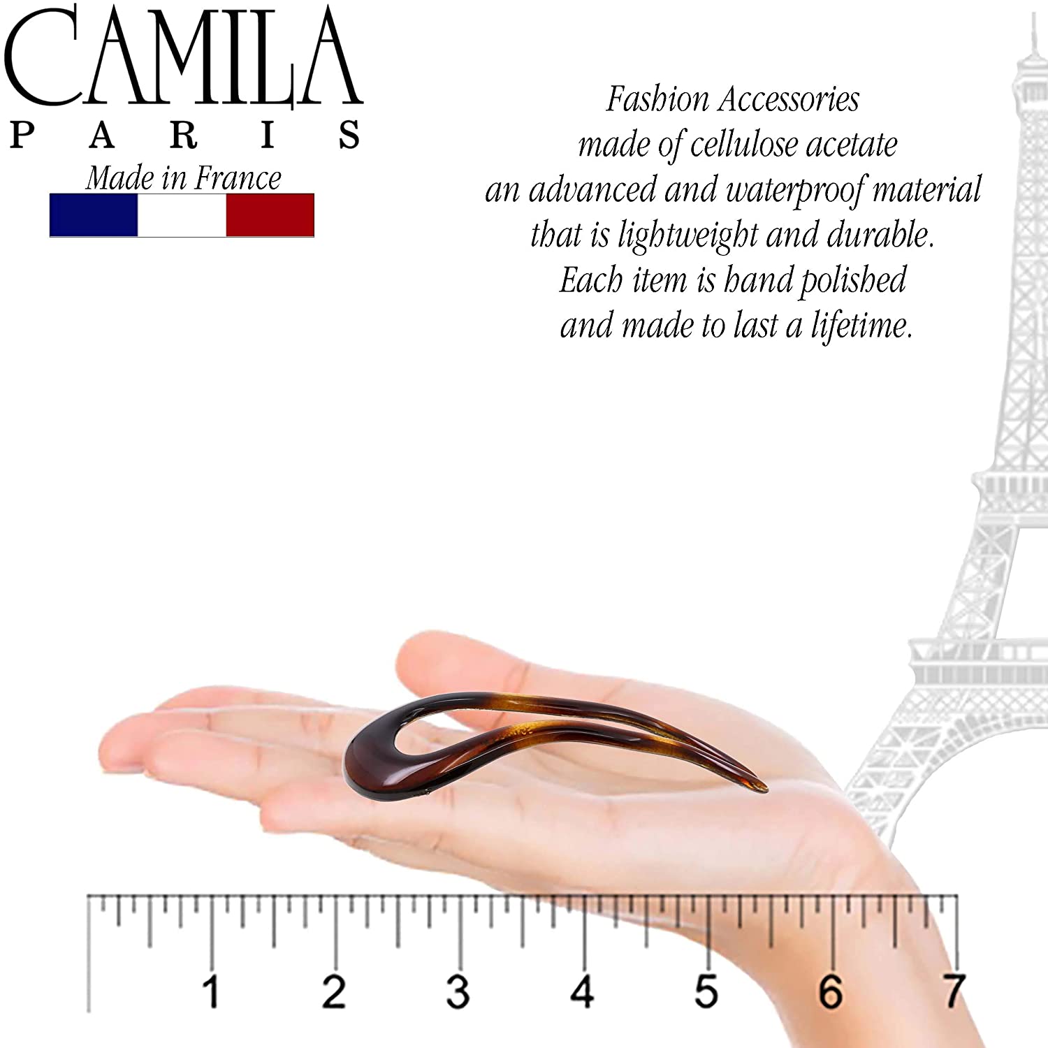 Camila Paris French hair stick cellulose acetate