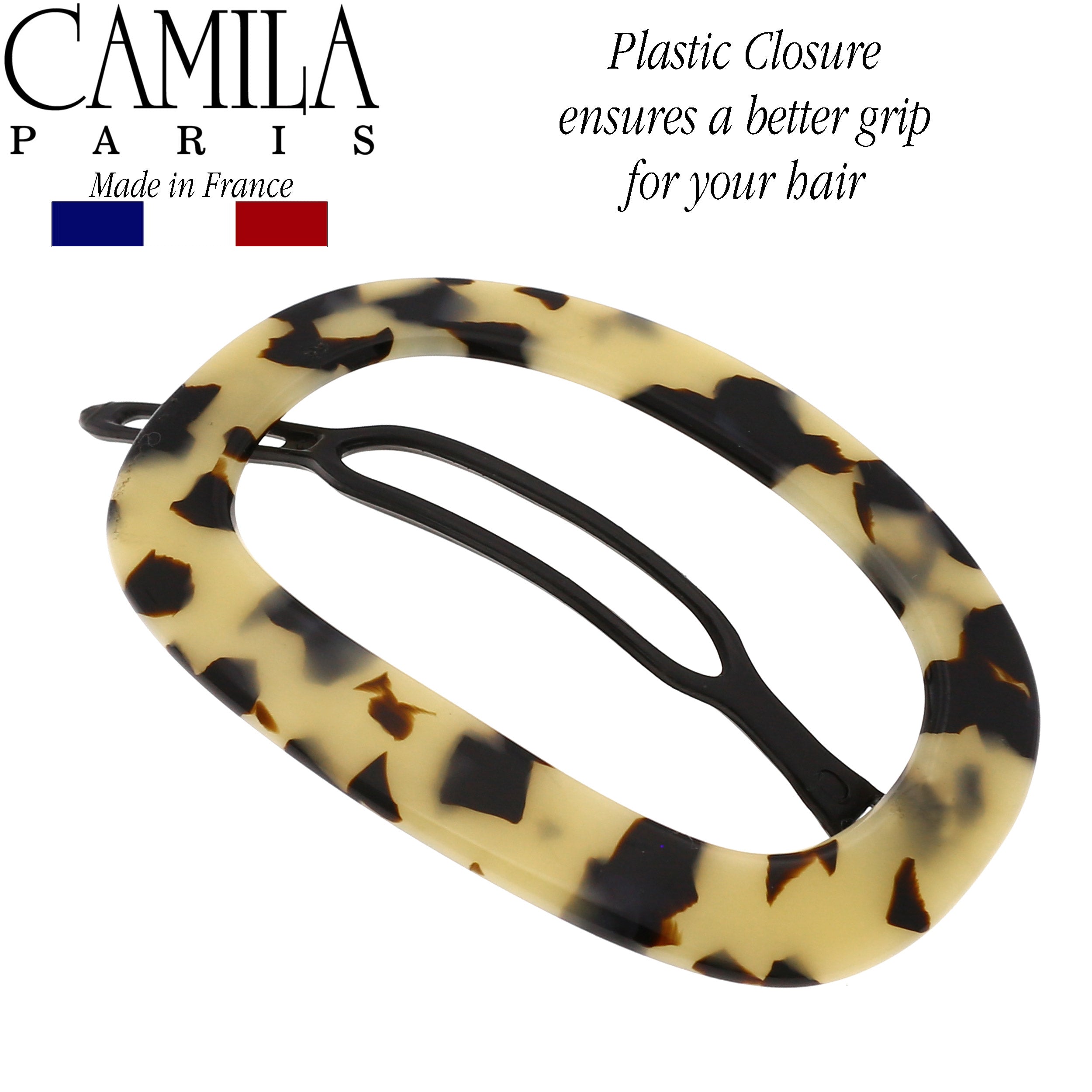 Camila Paris Metal-Free French barrette cellulose acetate handmade