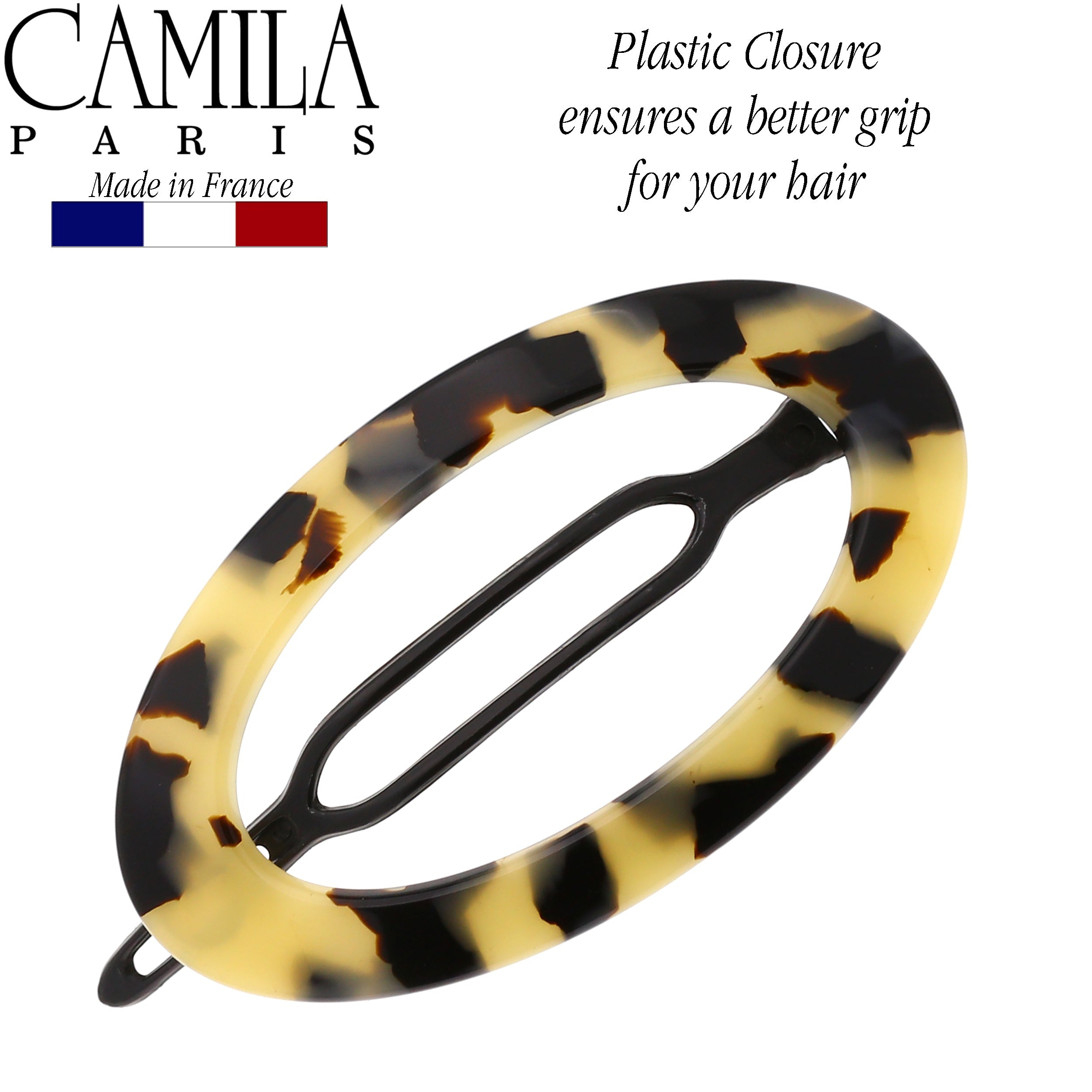 Camila Paris Metal-Free French barrette cellulose acetate handmade