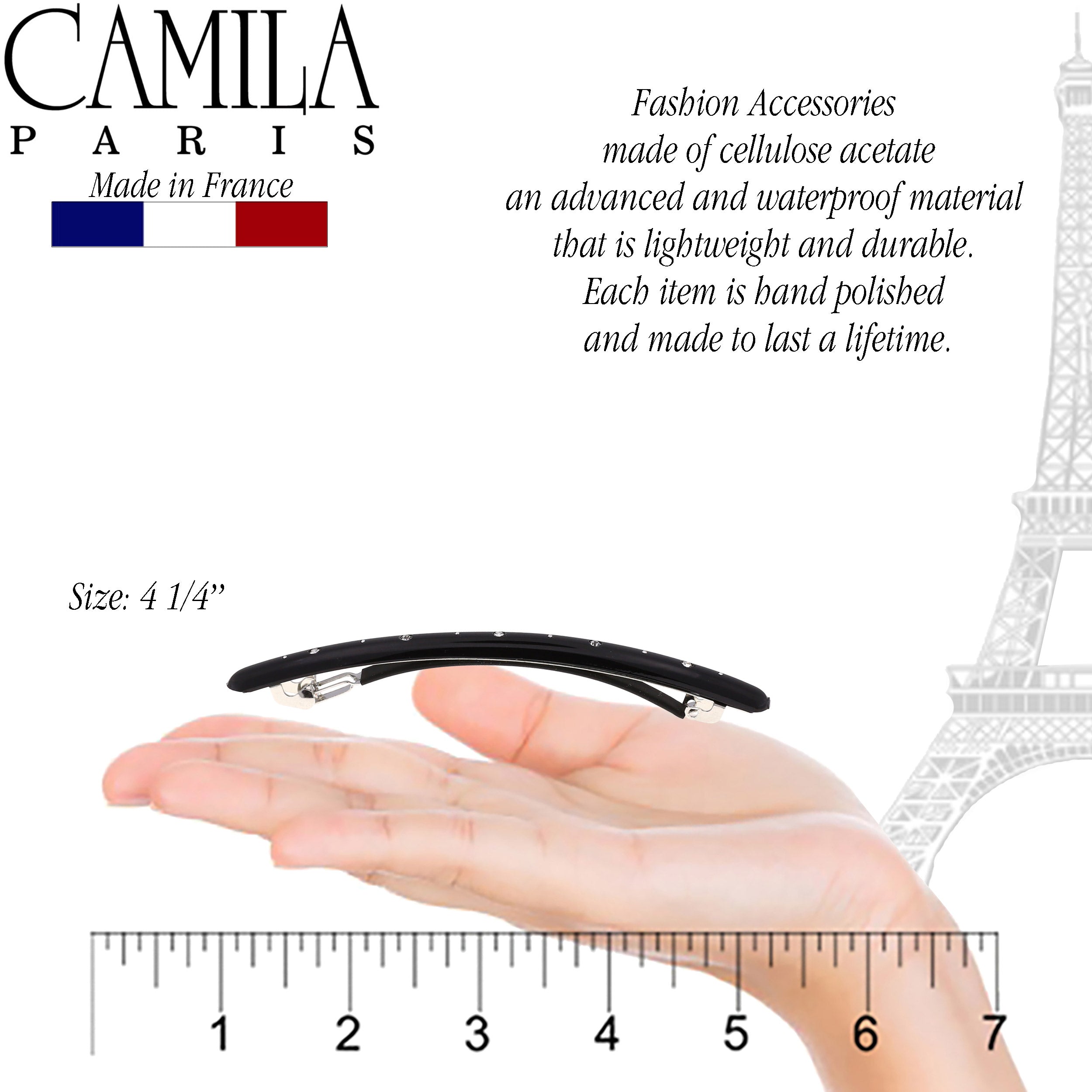 Camila Paris French barrette cellulose acetate